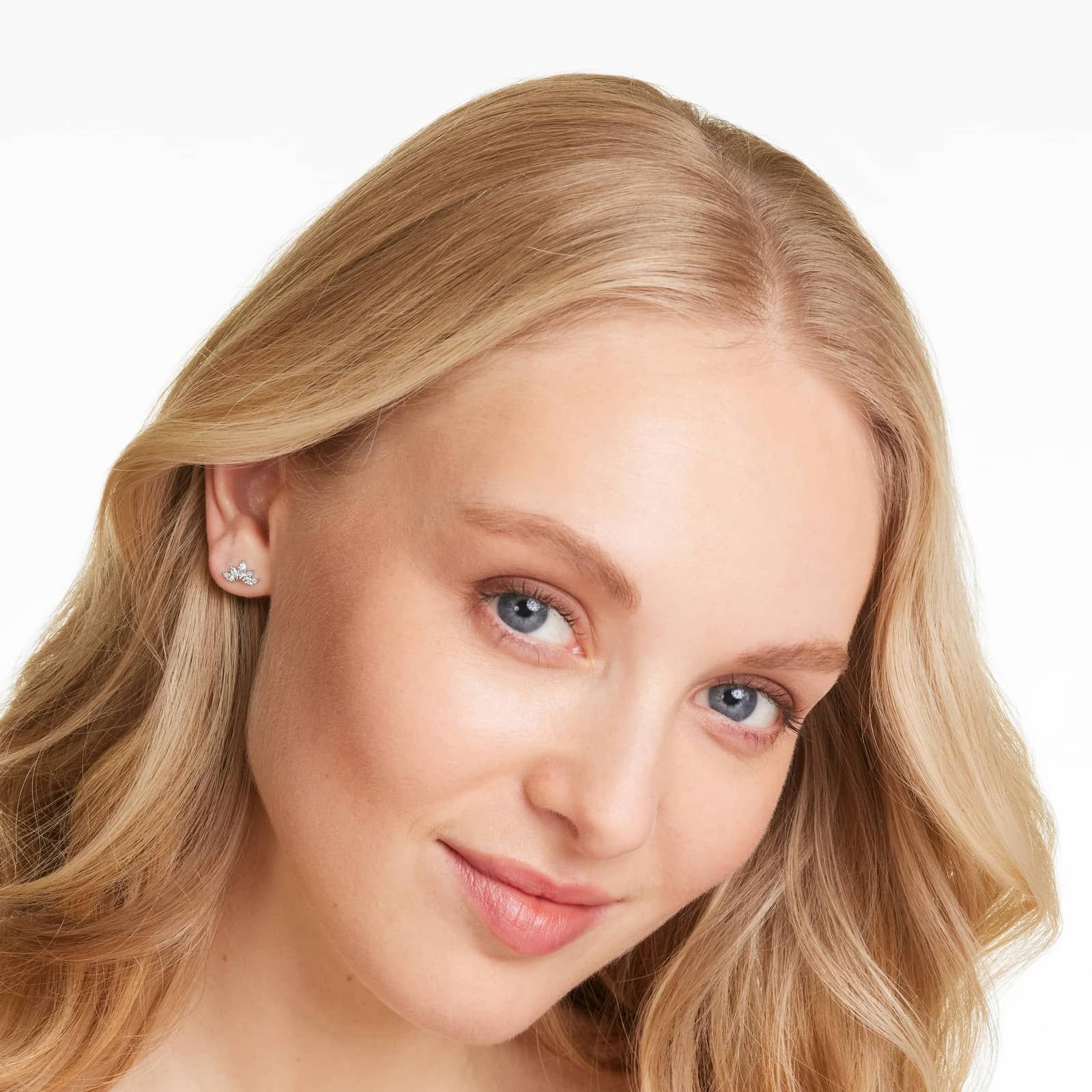 Wildflower Lab-Grown Diamond Stud Earrings In 14K White Gold
