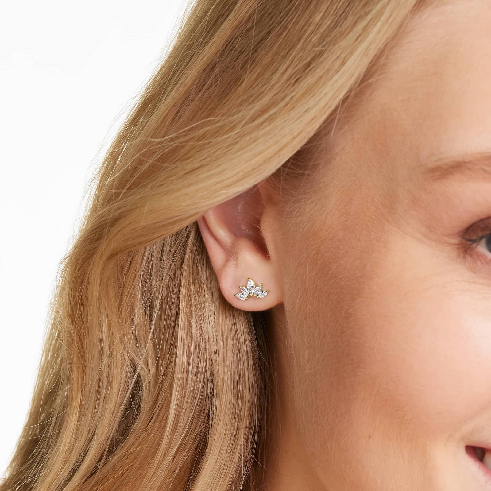 Wildflower Lab-Grown Diamond Stud Earrings In 14K Yellow Gold