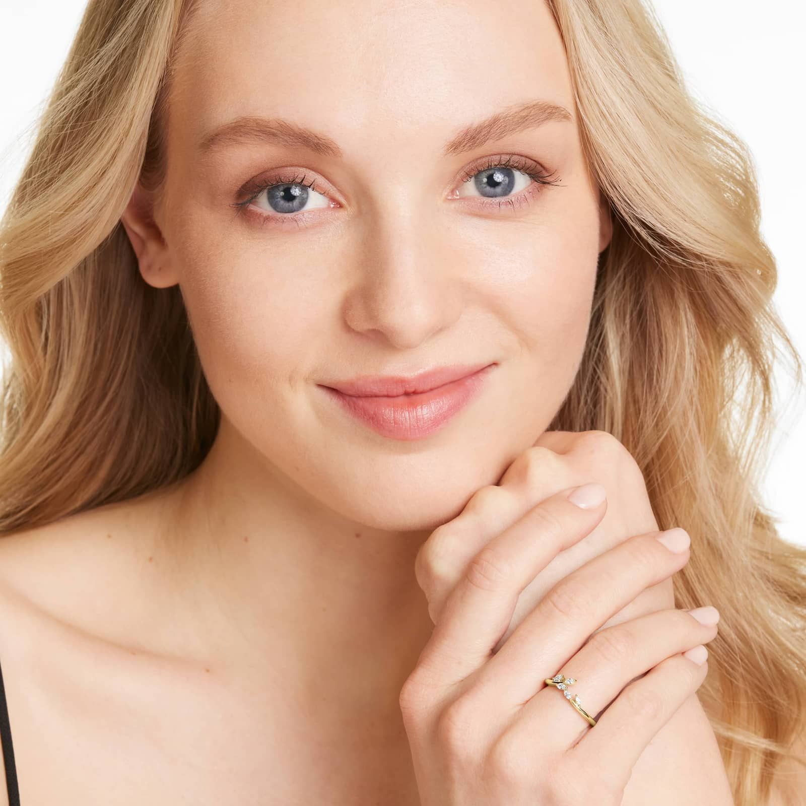 Blooming Leaves Lab-Grown Diamond Ring In 14K Yellow Gold