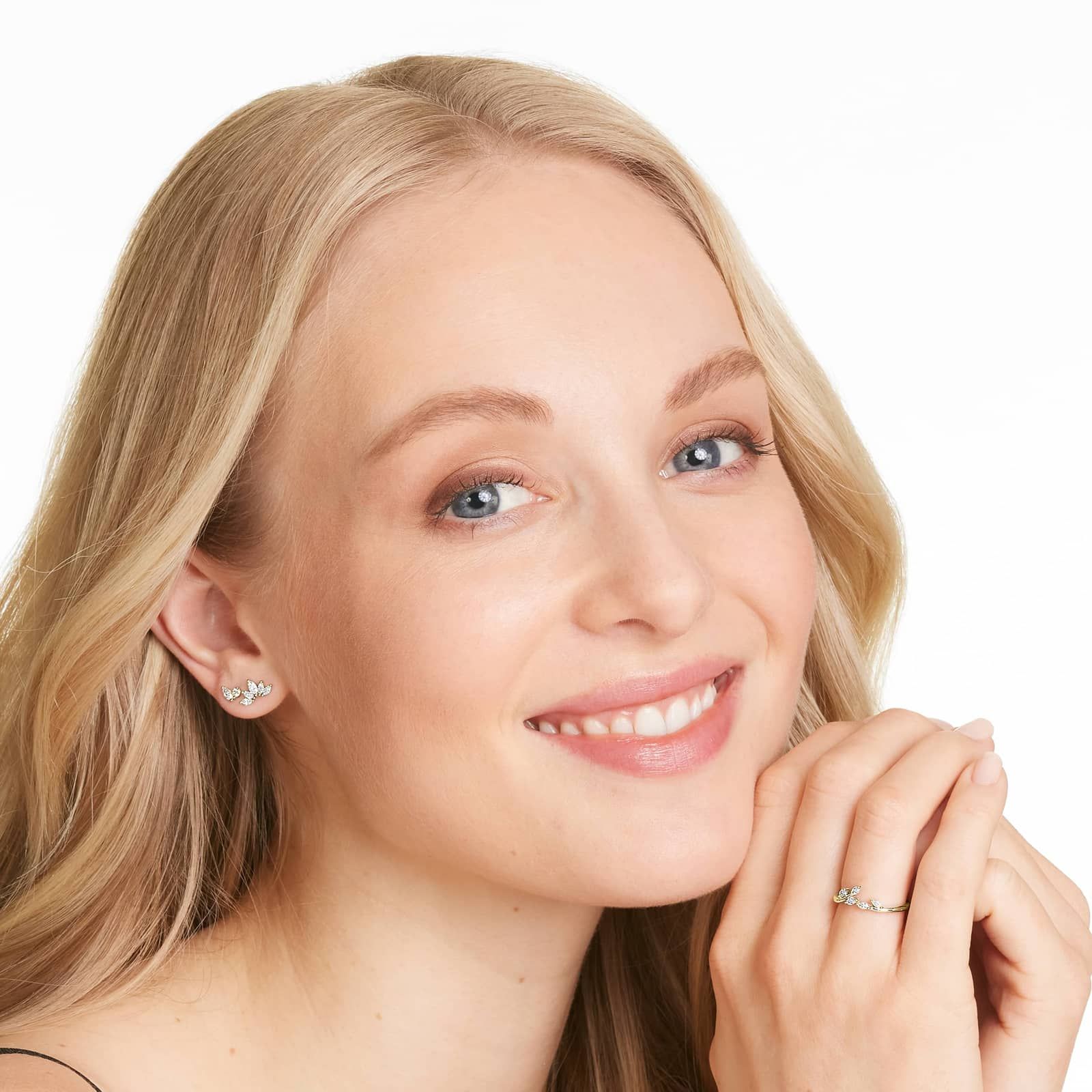 Blooming Leaves Lab-Grown Diamond Ring In 14K Yellow Gold