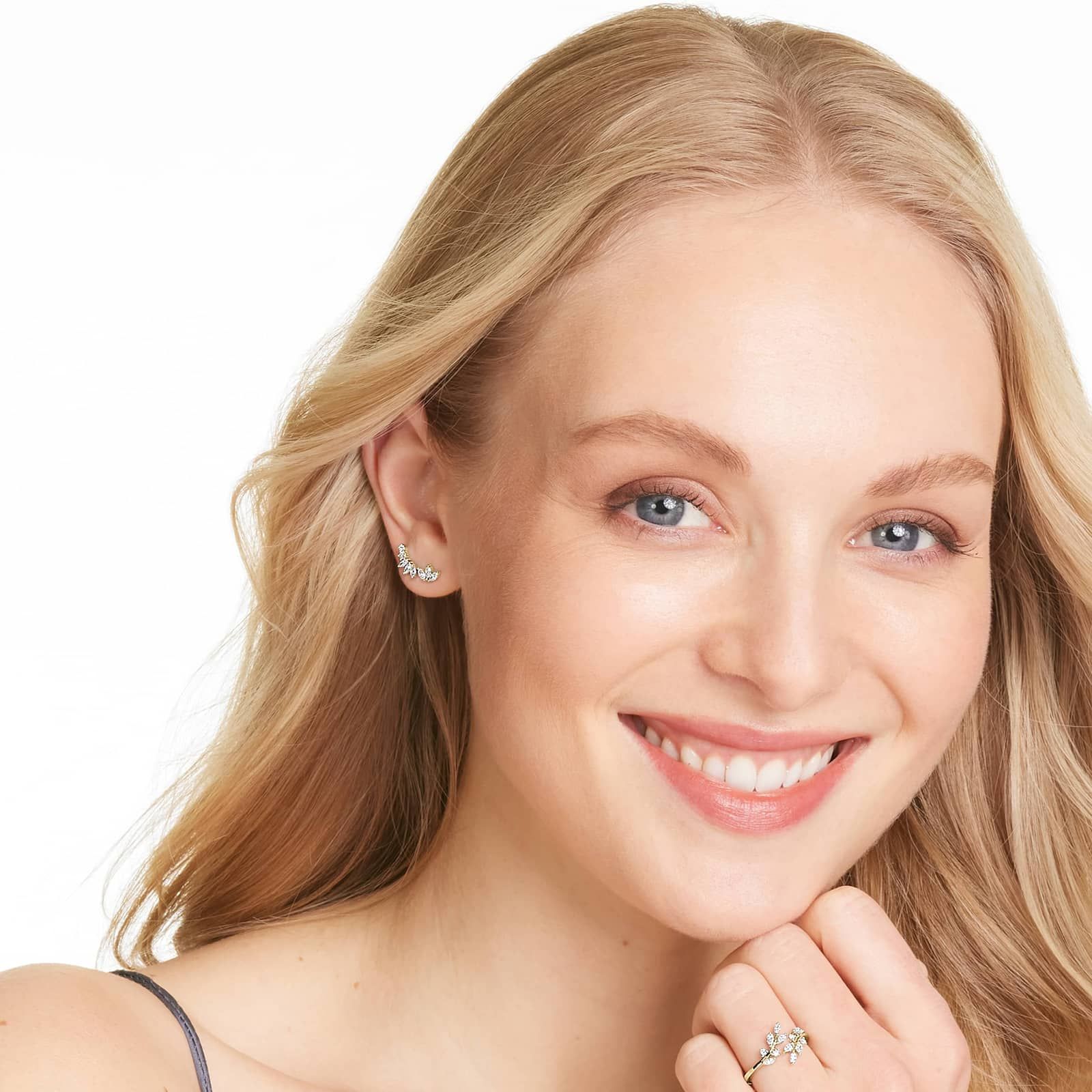 Ivy Bypass Lab-Grown Diamond Ring In 14K Yellow Gold