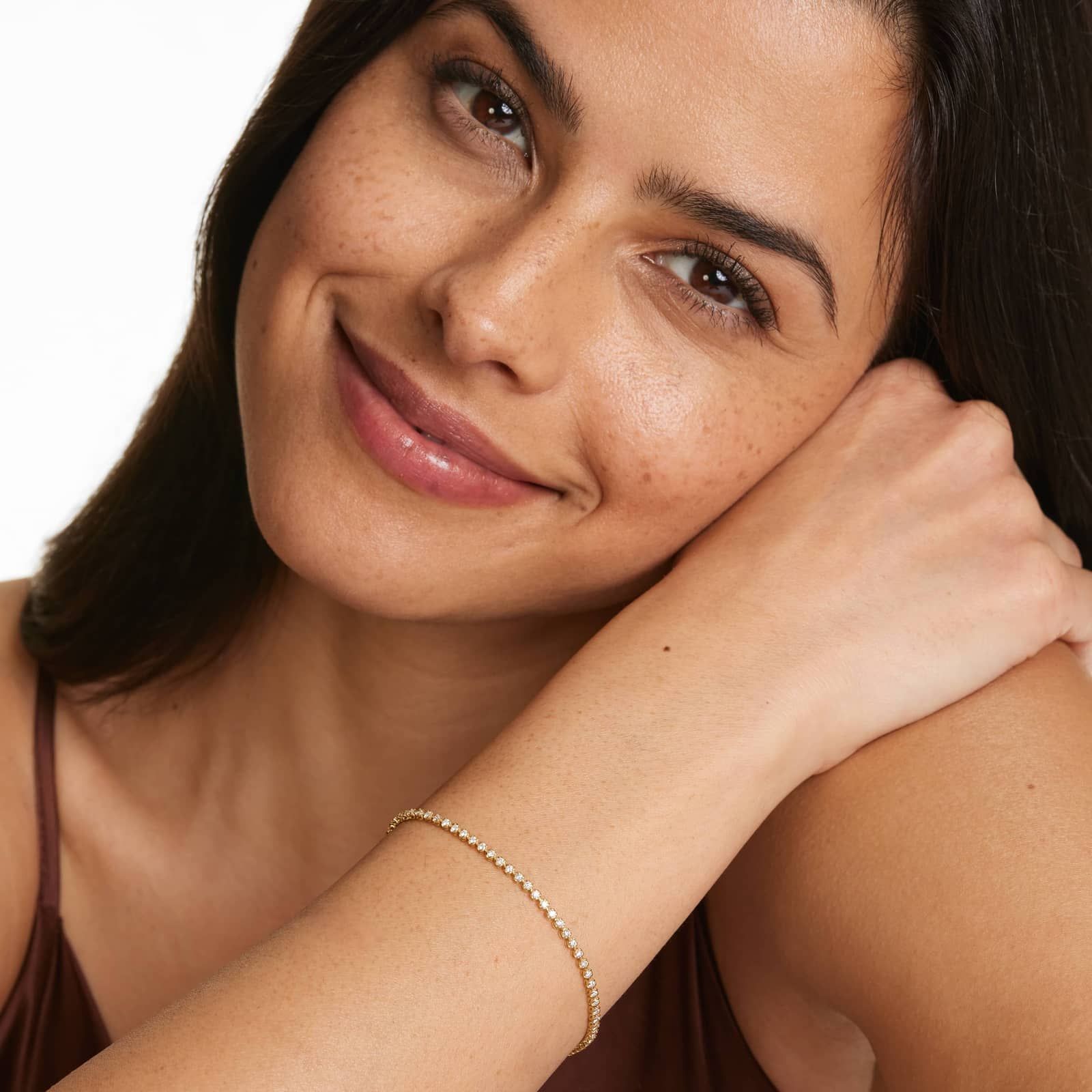 Petite Tennis Bracelet With 1 CTW Diamonds In 14K Yellow Gold