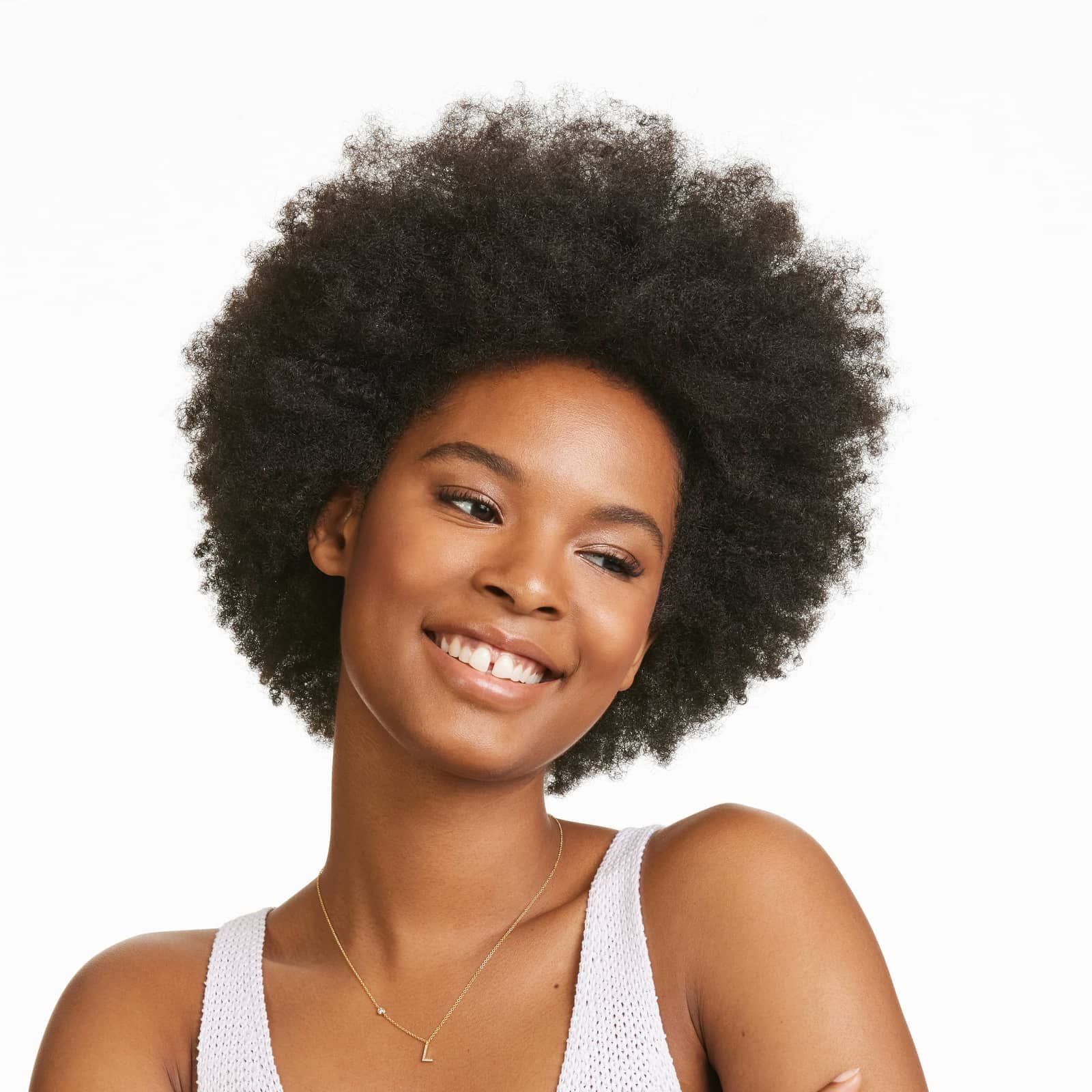 Initial L Diamond Necklace In 14K Yellow Gold