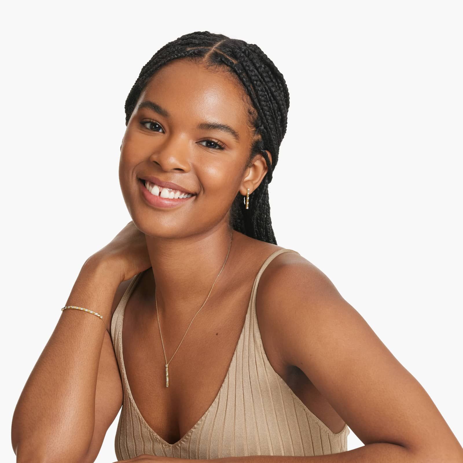 Abyss Lab-Grown Diamond Bar Necklace In 14K Yellow Gold