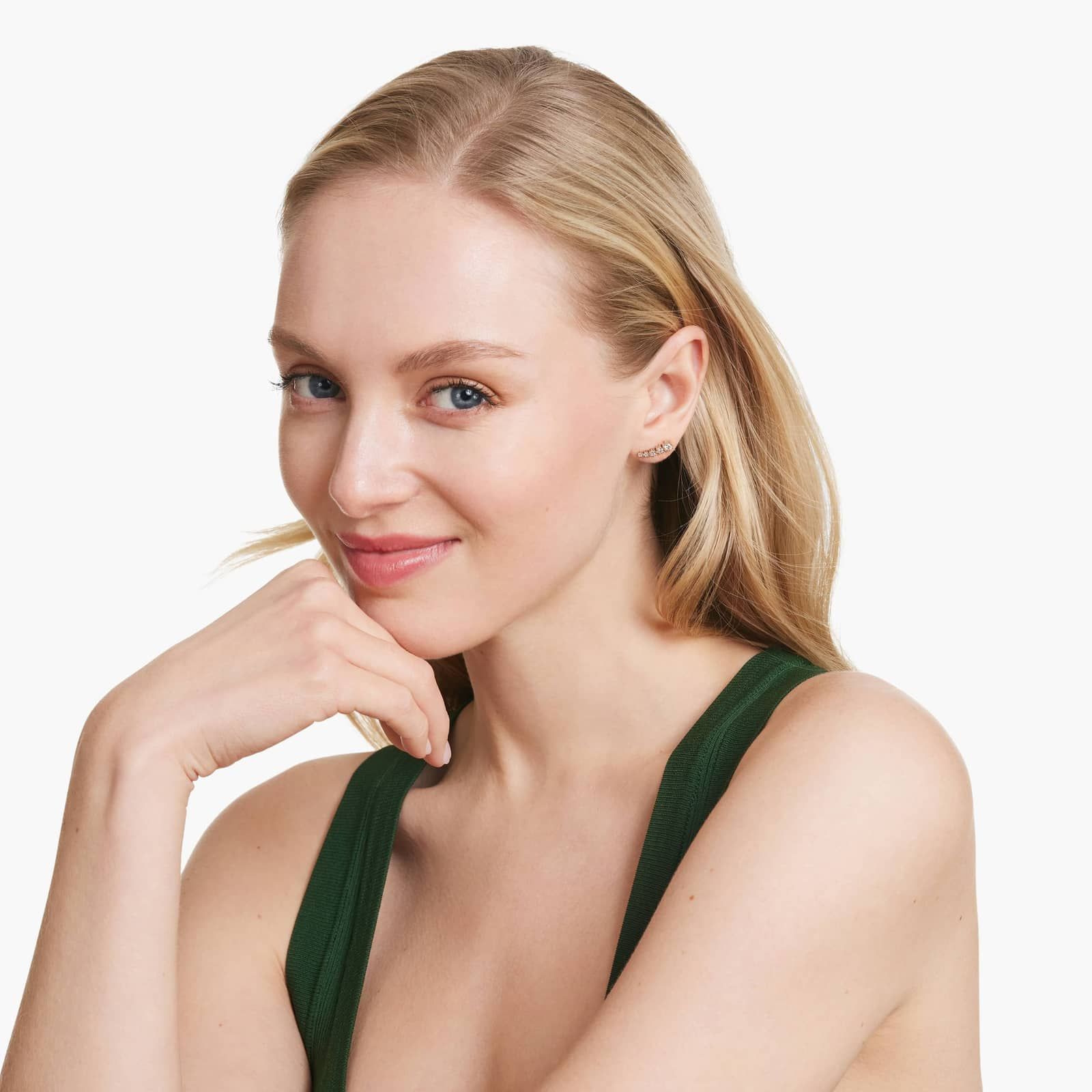 Aura Lab-Grown Diamond Climber Earrings In 14K Rose Gold