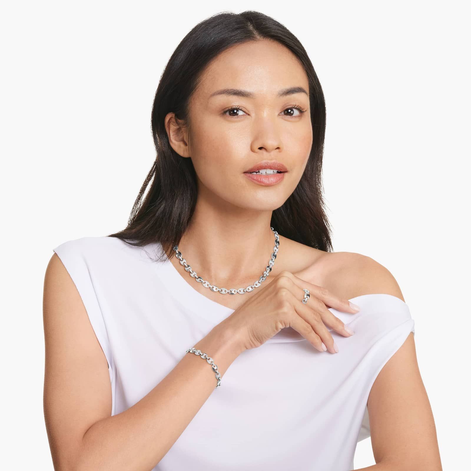 Mariner Chain Lab-Grown Diamond Bracelet In 14K White Gold