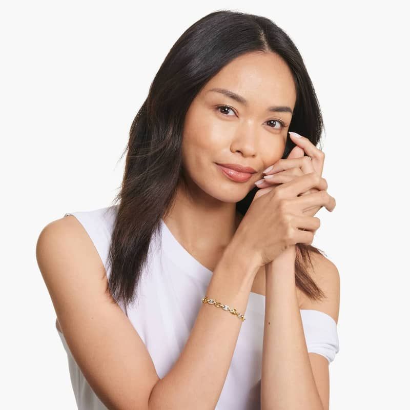 Mariner Chain Lab-Grown Diamond Bracelet In 14K Yellow Gold