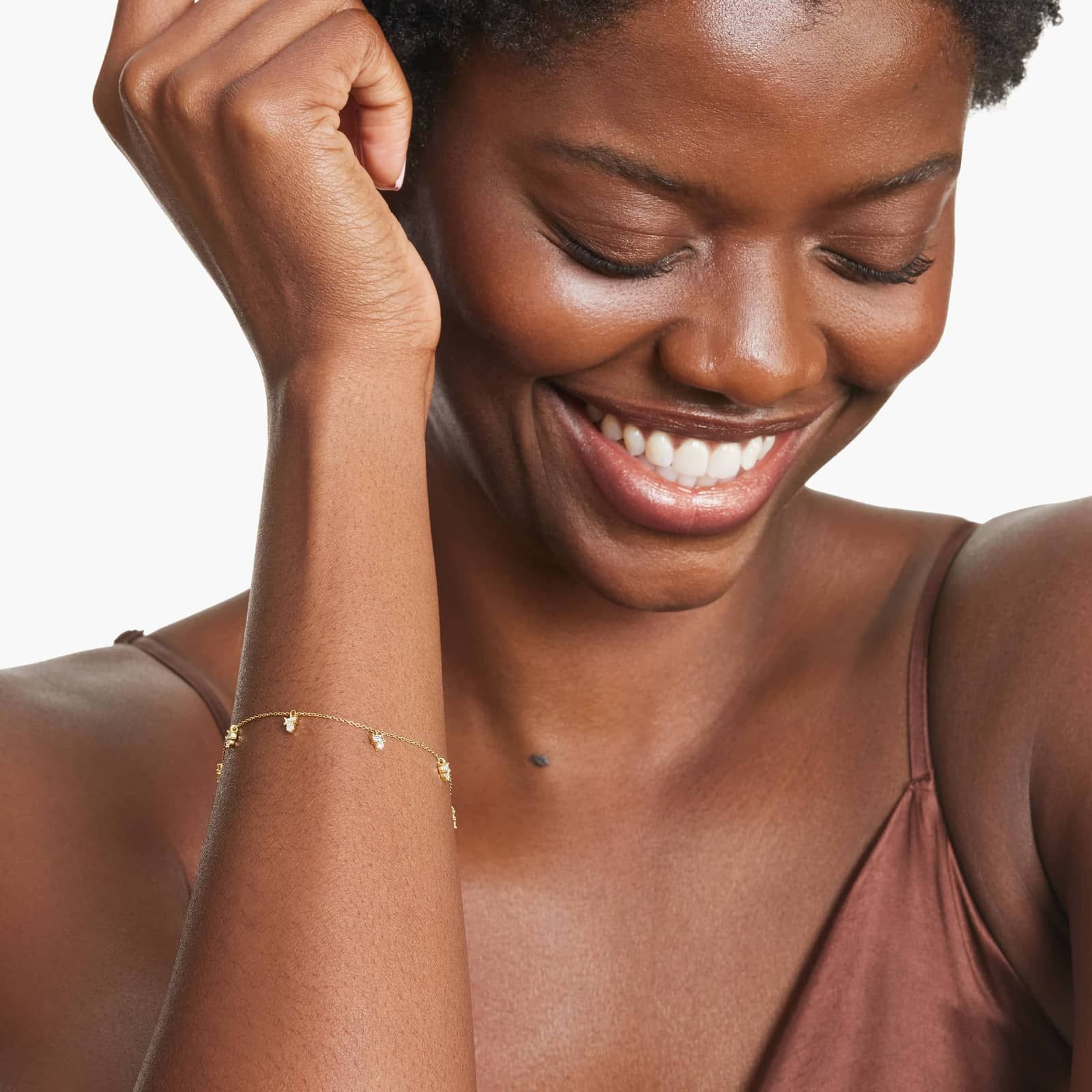 Dazzle Stack Dangle Lab-Grown Diamond Bracelet In 14K Yellow Gold