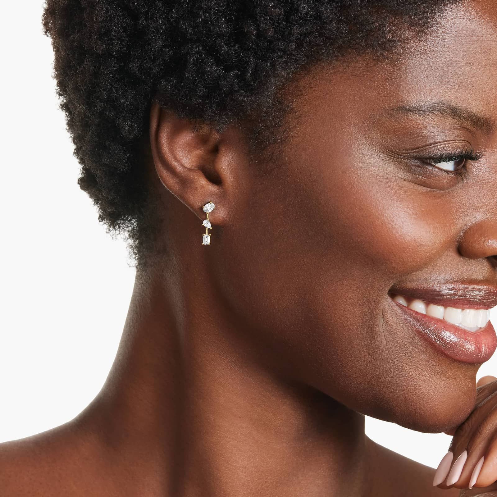 Fancy Array Lab-Grown Diamond Earrings In 14K Yellow Gold