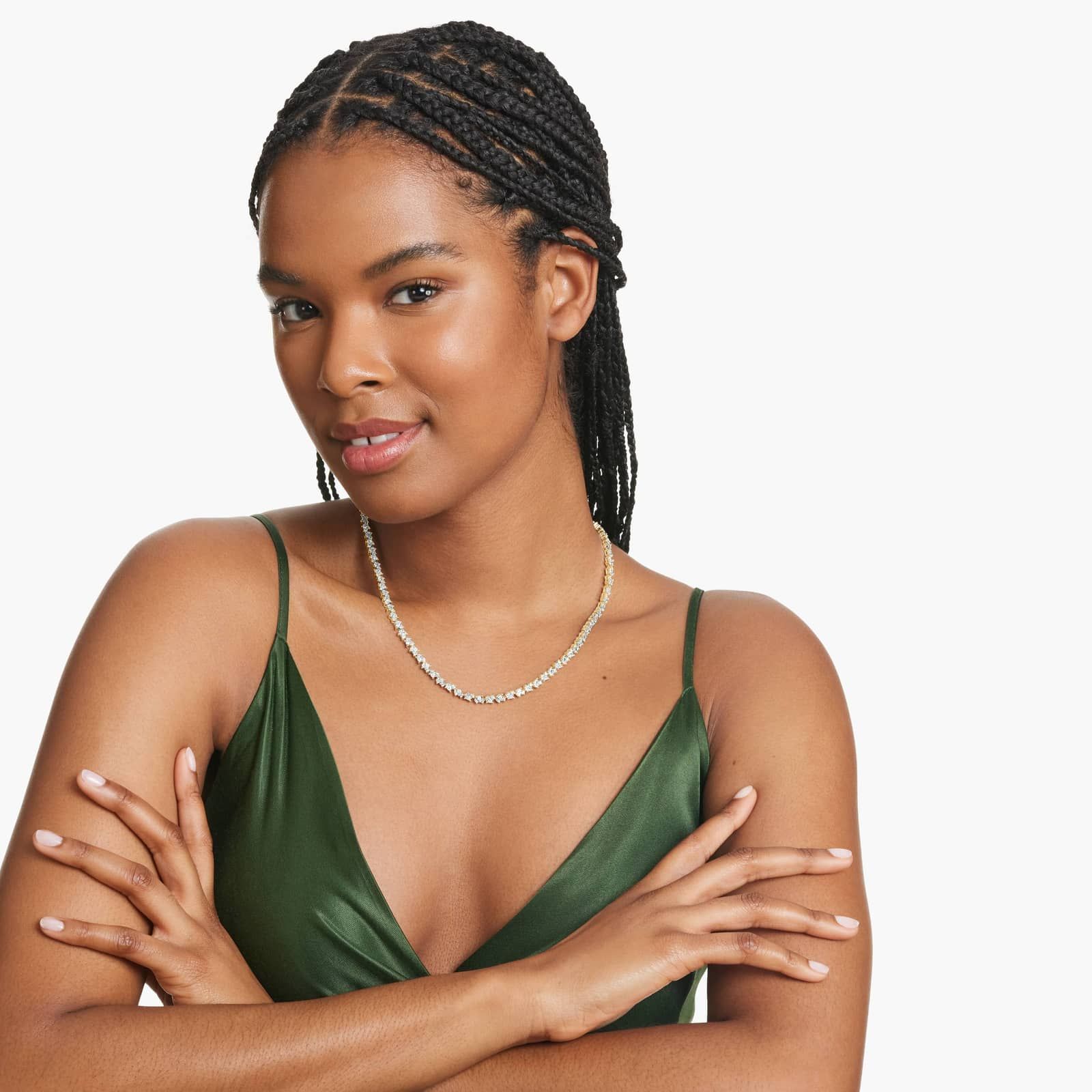 14K Yellow Gold Fancy Mélange Lab-Grown Diamond Tennis Necklace