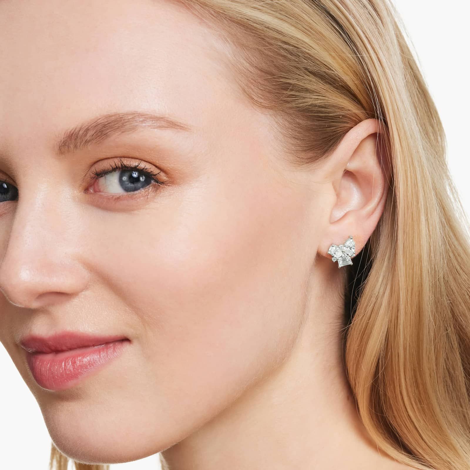 Fancy Bouquet Lab-Grown Diamond Earrings In 14K White Gold