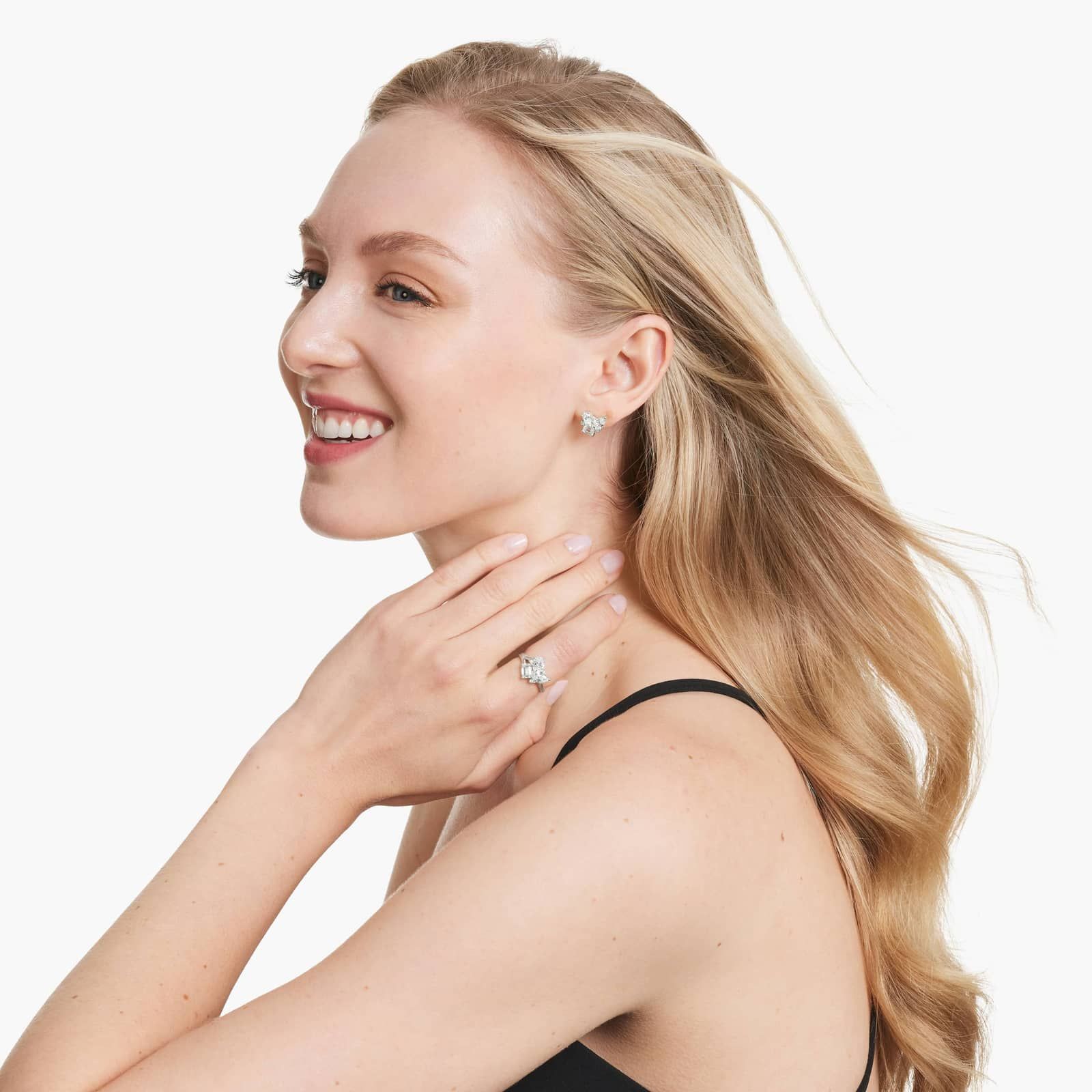 Fancy Bouquet Lab-Grown Diamond Earrings In 14K White Gold