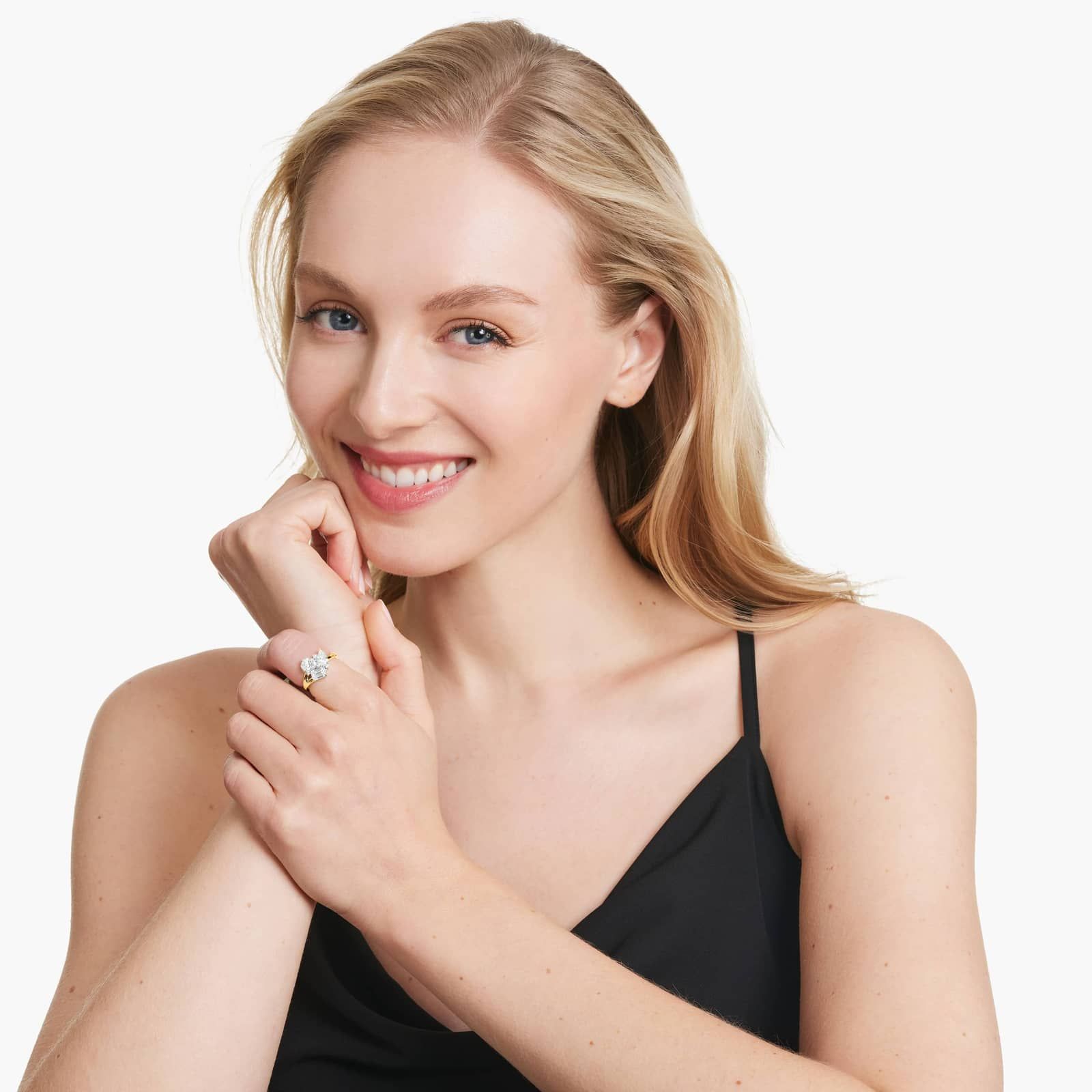 Fancy Bouquet Lab-Grown Diamond Ring In 14K Yellow Gold