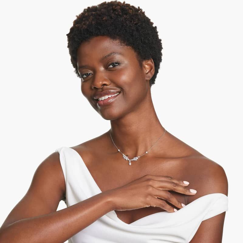 Fancy Spectacle Lab-Grown Diamond Necklace In 14K White Gold