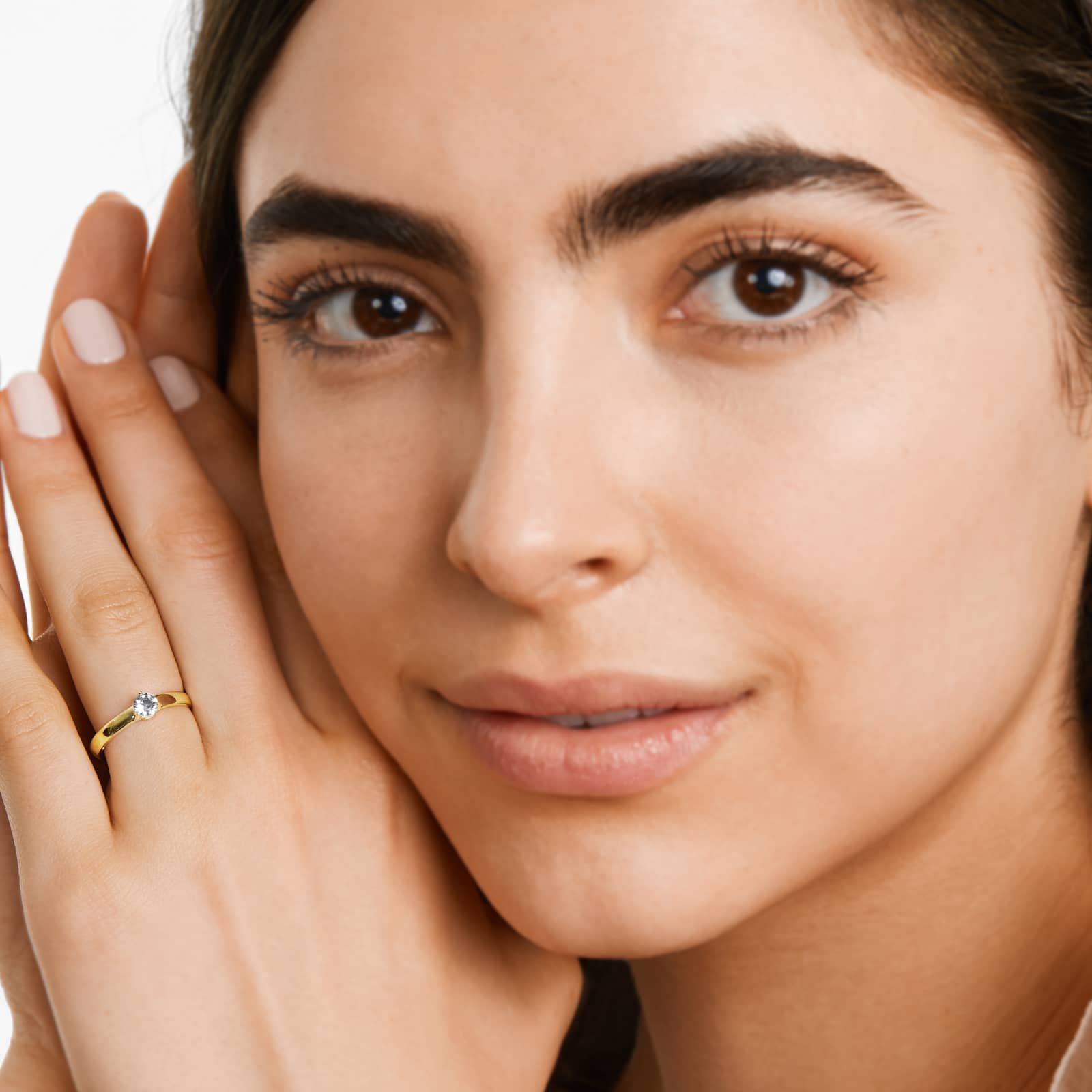 Aquamarine Solitaire Birthstone Ring In 14K Yellow Gold