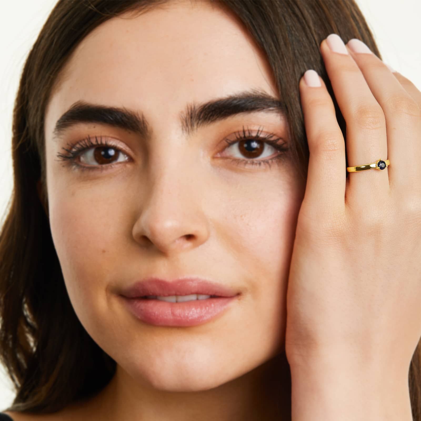 Sapphire Solitaire Birthstone Ring In 14K Yellow Gold