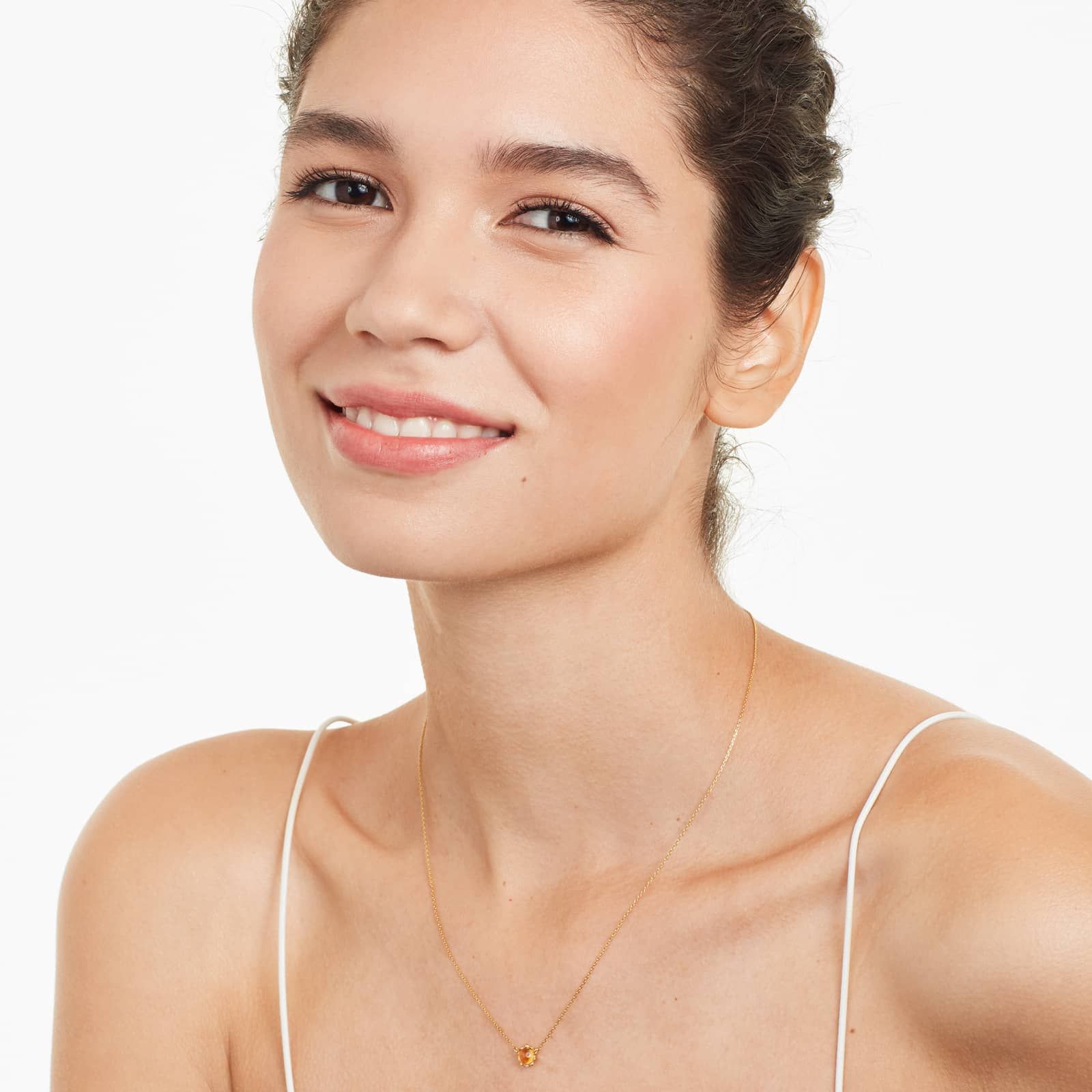 14K Yellow Gold Beaded Citrine Necklace