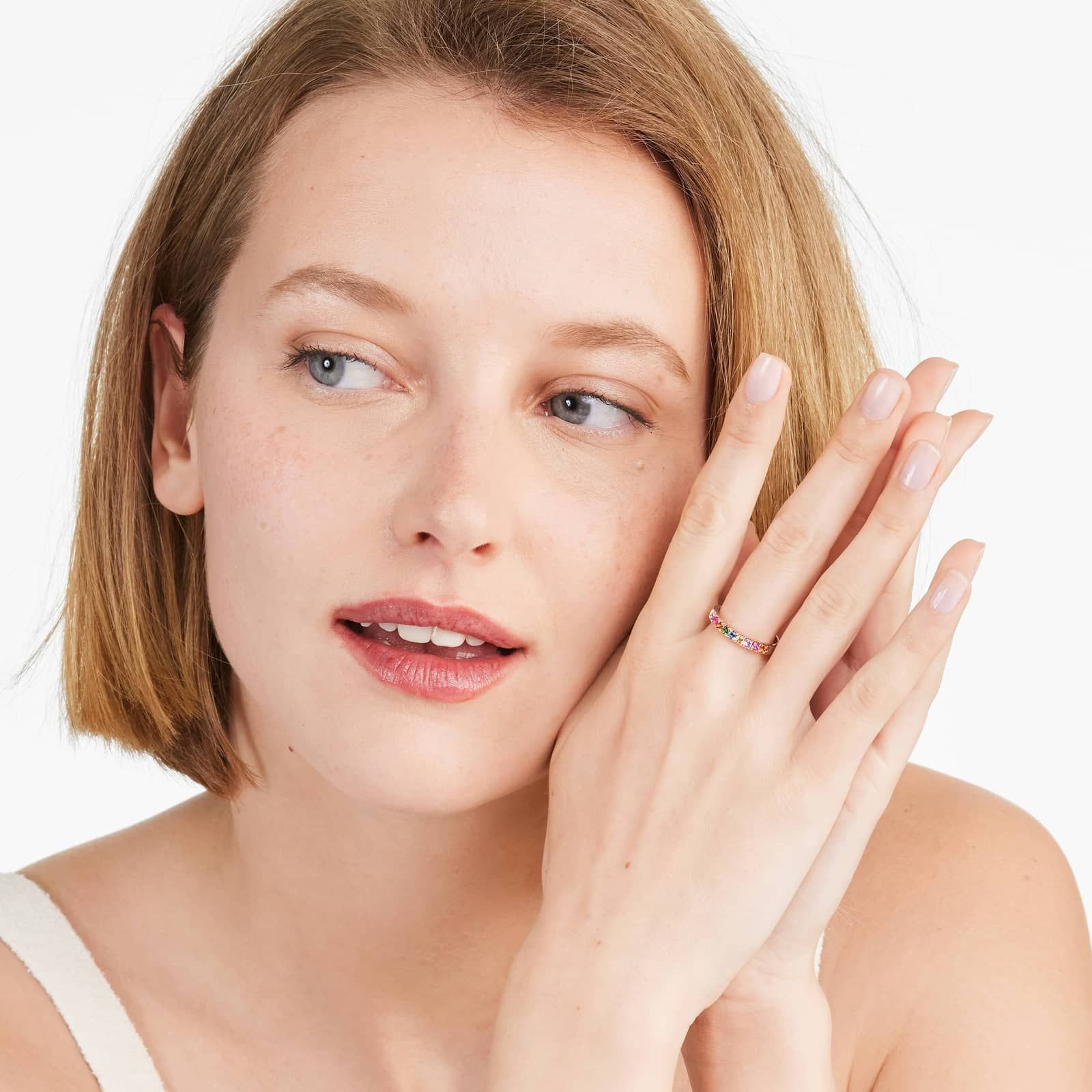 Rainbow Ring In 14K Rose Gold