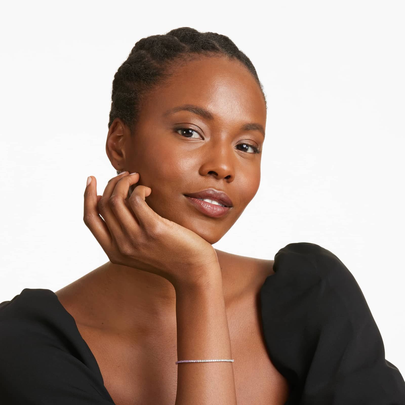 Half And Half Pink Sapphire And Diamond Tennis Bracelet In 14K White Gold