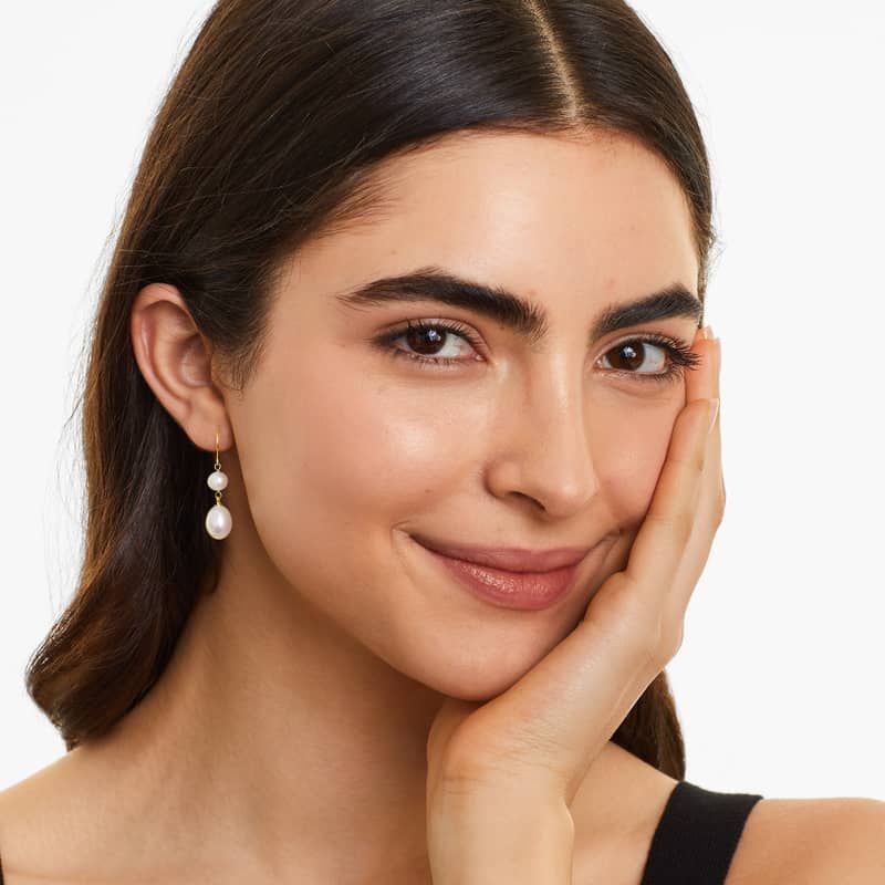 Cultured Freshwater Pearl Drop Earrings In 14K Yellow Gold (5.0-9.0mm)