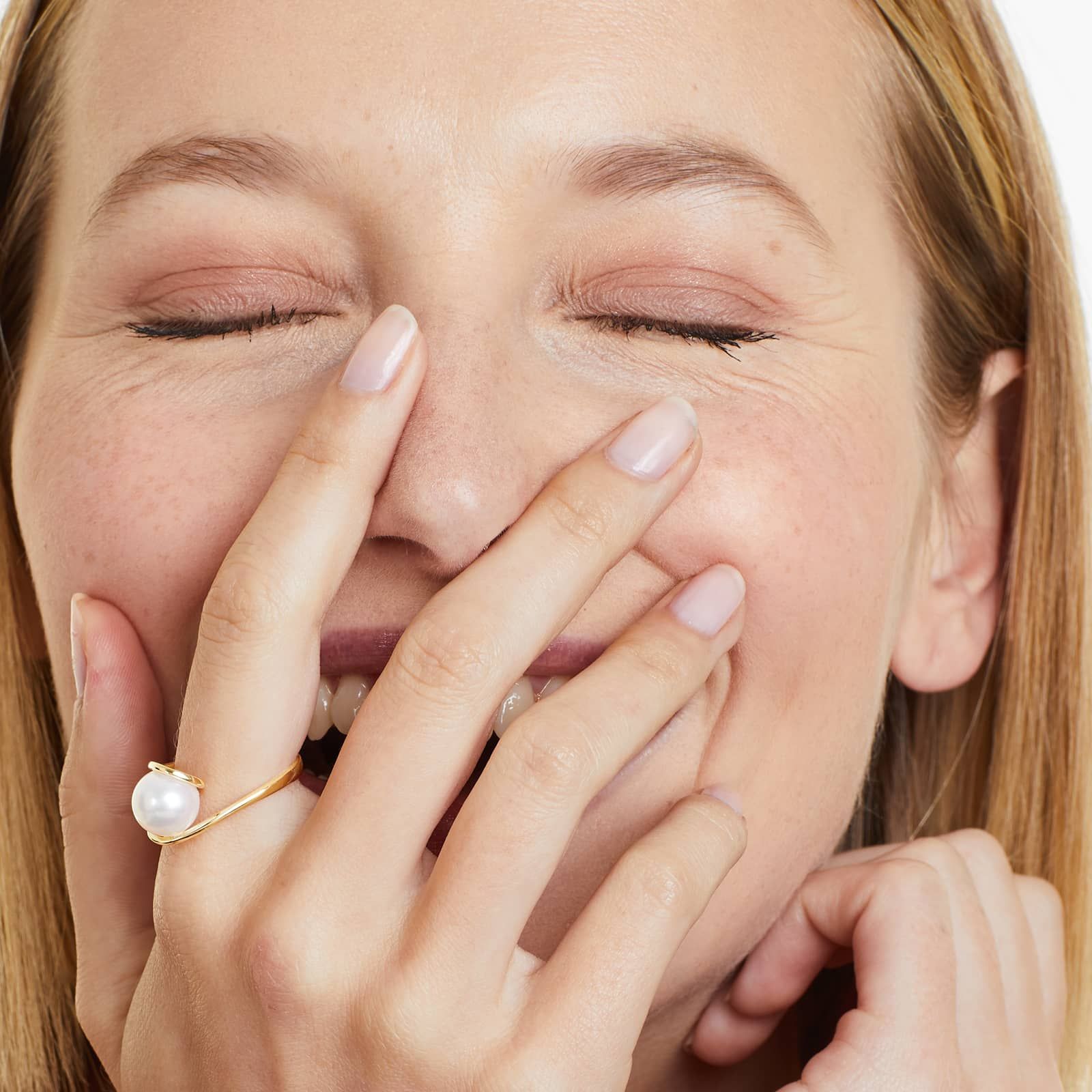 Freshwater Cultured Pearl Swirl Ring In 14K Yellow Gold (9.0-10.0mm)