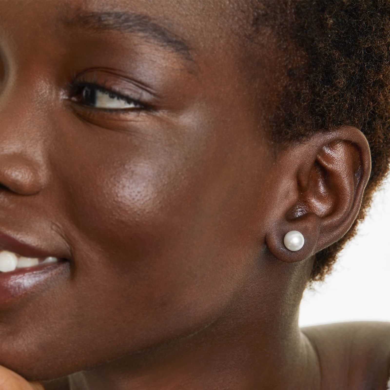 Cultured Akoya Pearl Earrings In 14K White Gold (7.5-8.0mm)