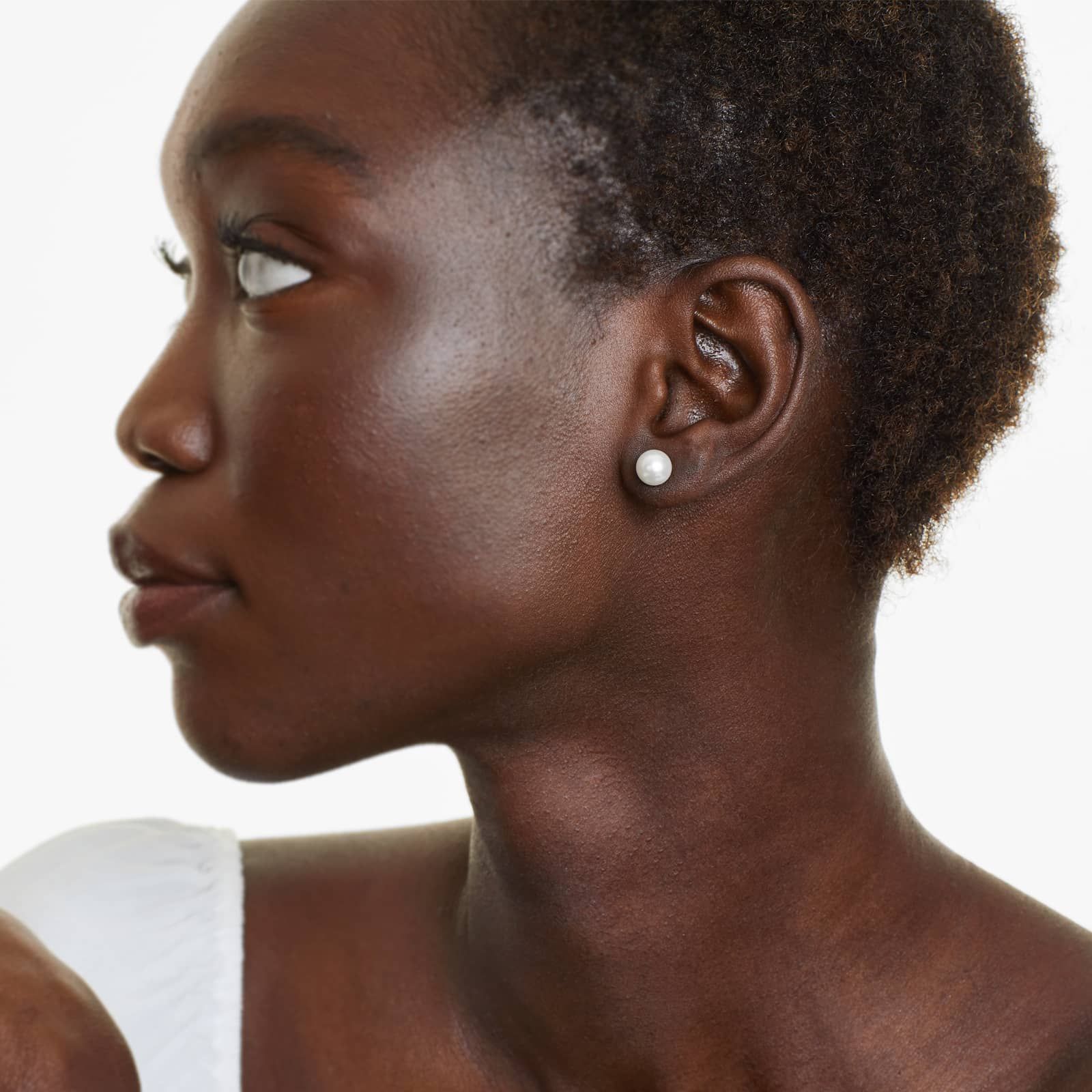 Cultured Akoya Pearl Earrings In 14K White Gold (7.5-8.0mm)