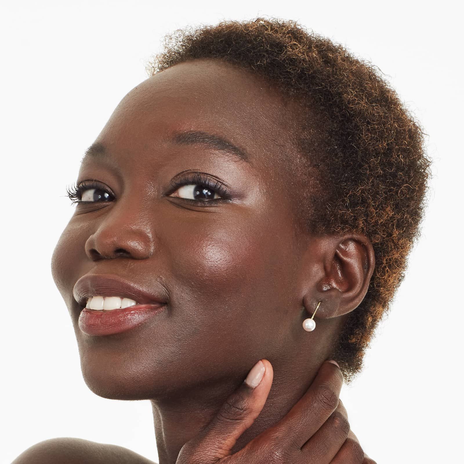 Cultured Akoya Pearl Leverback Earrings In 14K Yellow Gold