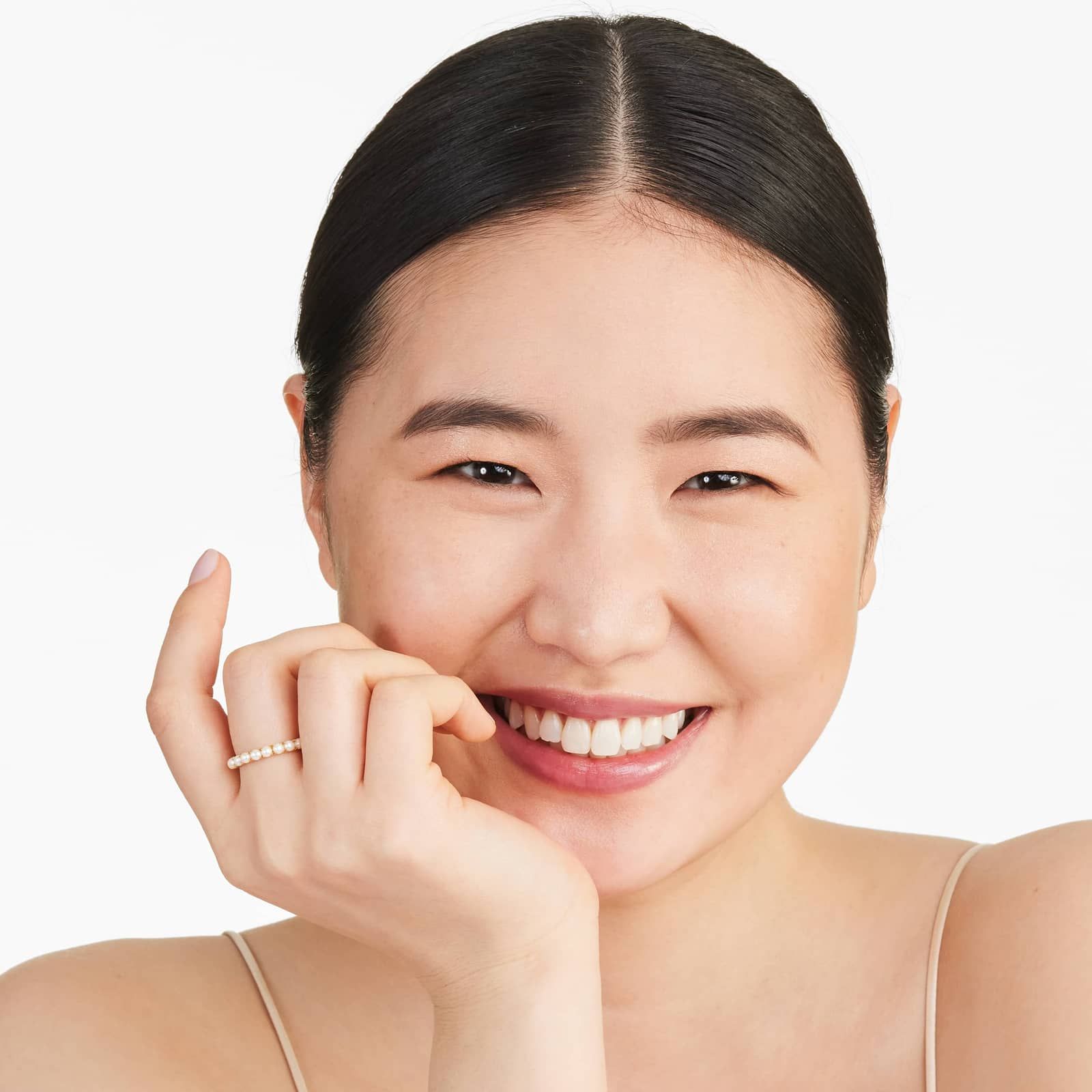 Cultured Seed Pearl Eternity Ring In 14K Yellow Gold