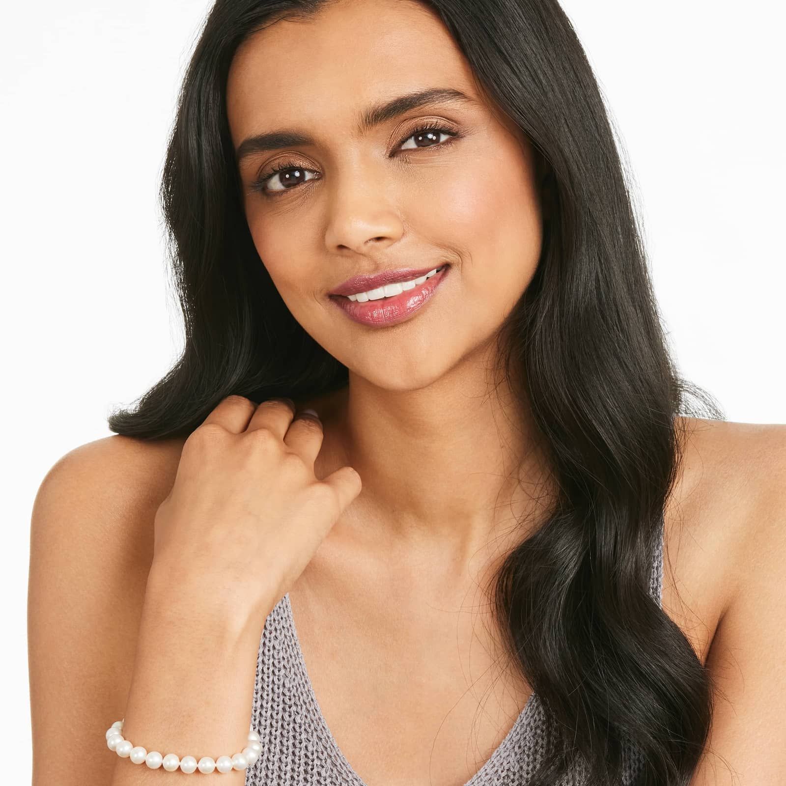 Freshwater Cultured Pearl Fish Clasp Bracelet In 14K Yellow Gold (8-9 mm)