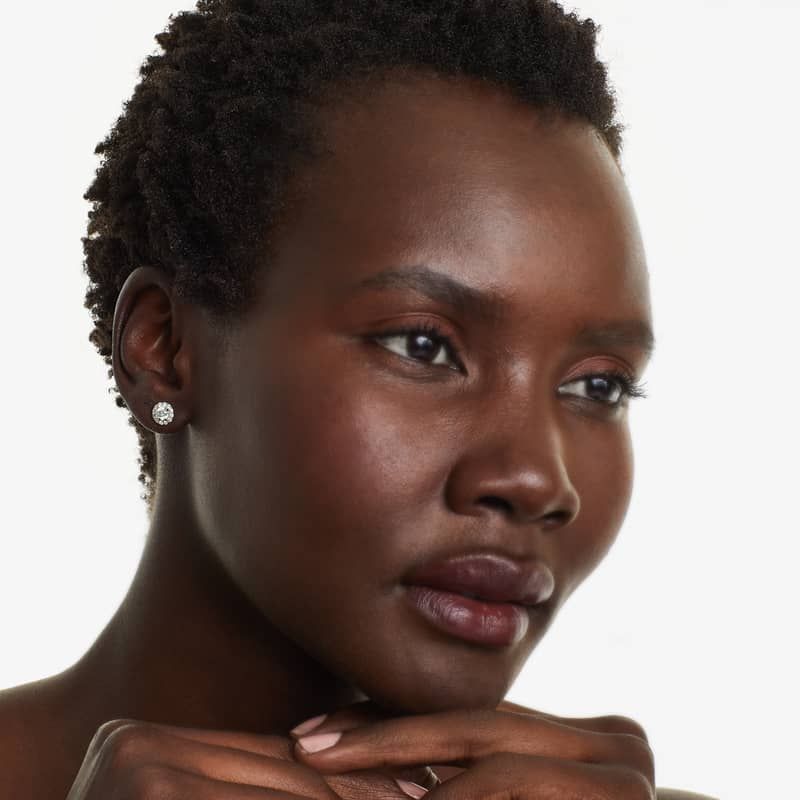 Halo 0.75 CTW Lab-Grown Diamond Stud Earrings In 14K Yellow Gold