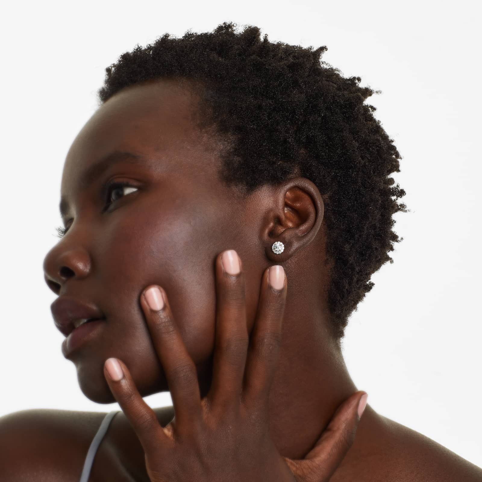 Halo 0.75 CTW Diamond Stud Earrings In 14K Yellow Gold