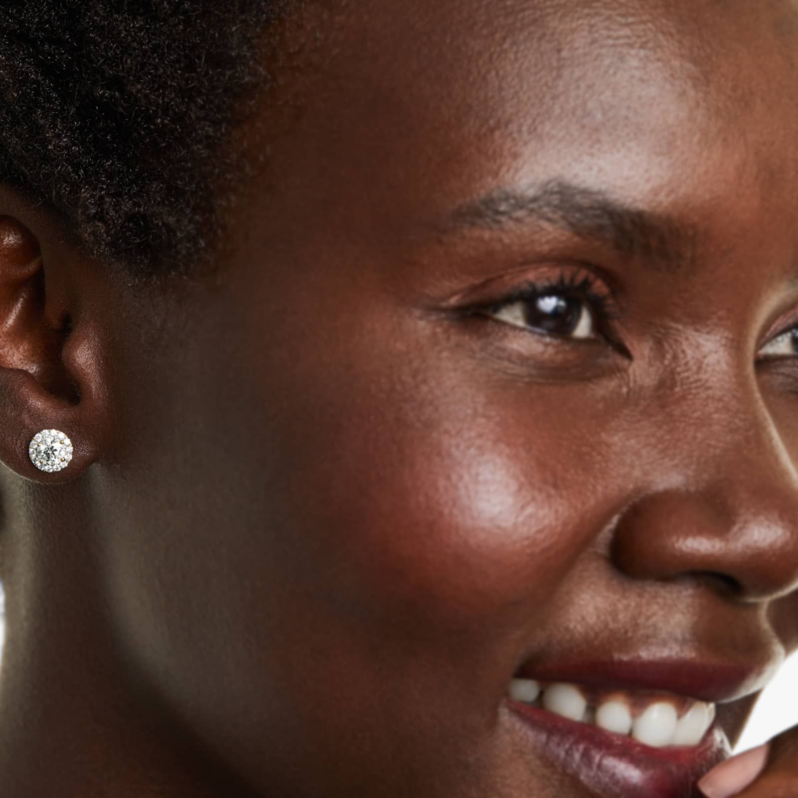 Halo 1 CTW Diamond Stud Earrings In 14K Yellow Gold