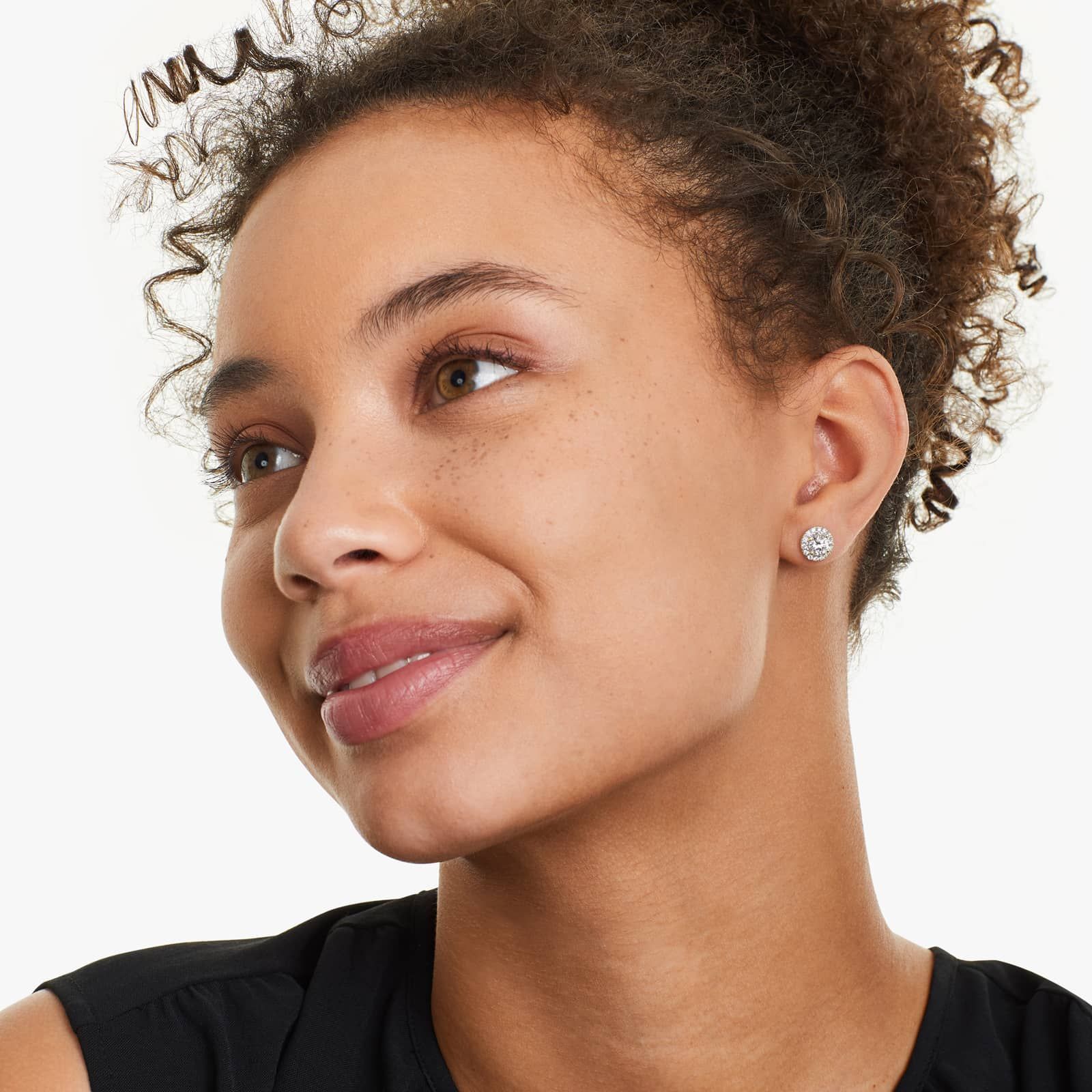 Halo 1.25 CTW Lab-Grown Diamond Stud Earrings In 14K Yellow Gold