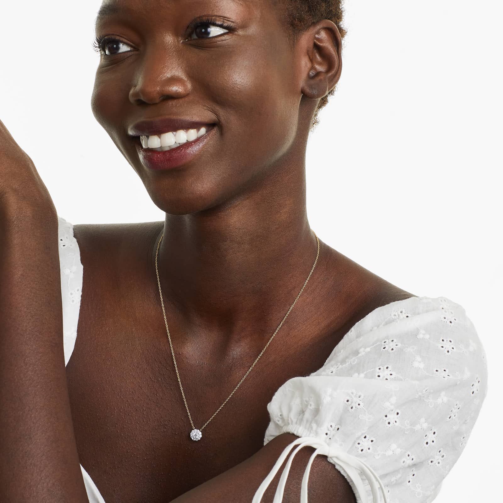 14K Yellow Gold Halo Diamond Pendant (0.50 CTW - H-I / SI1-SI2)