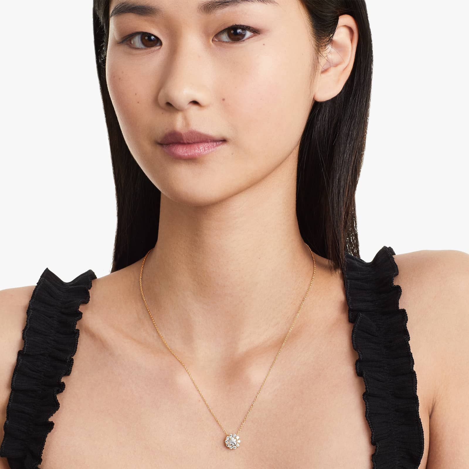 14K Yellow Gold Halo Diamond Pendant (1.00 CTW - H-I / SI1-SI2)