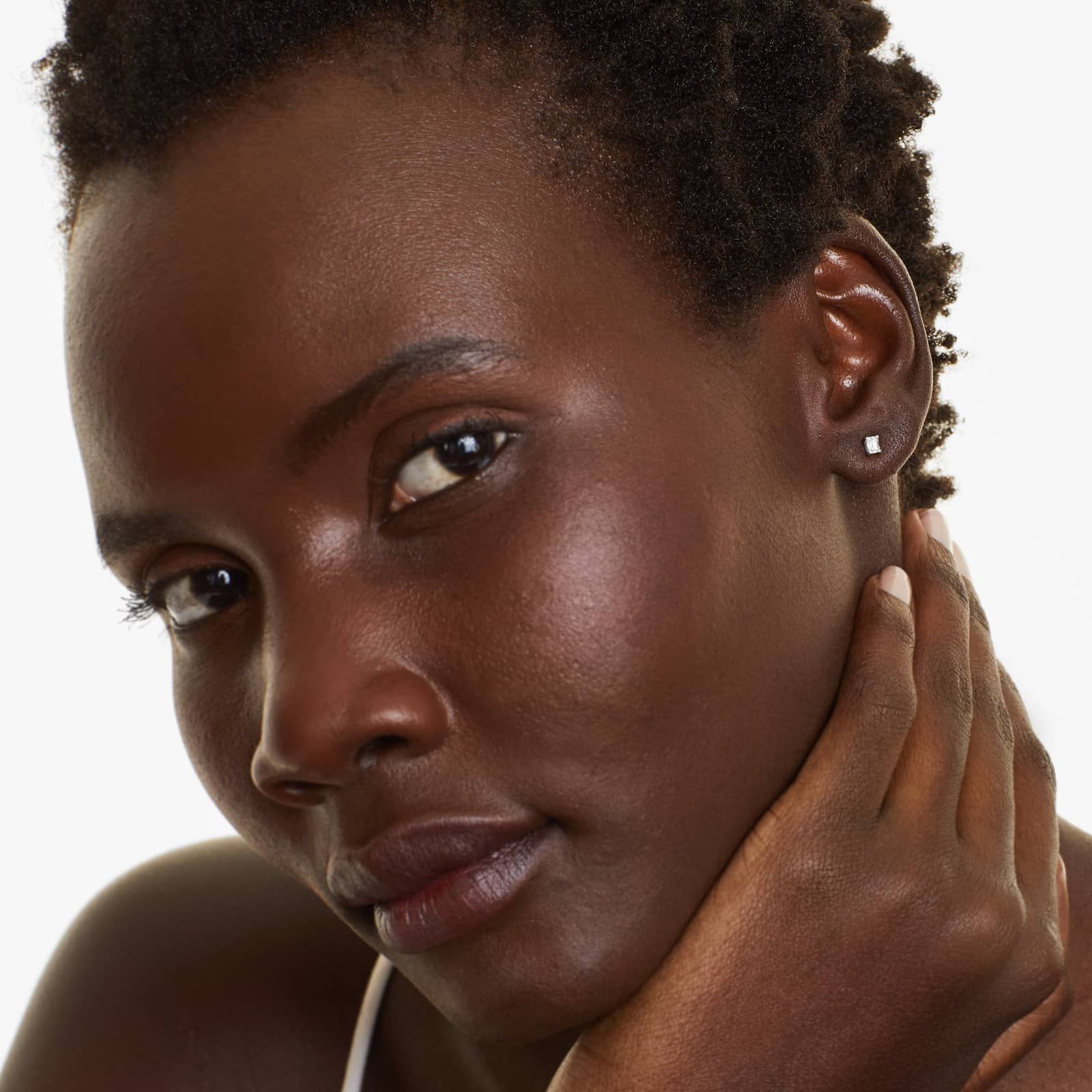 Emerald Cut 0.25 CTW Lab-Grown Diamond Stud Earrings In 14K White Gold