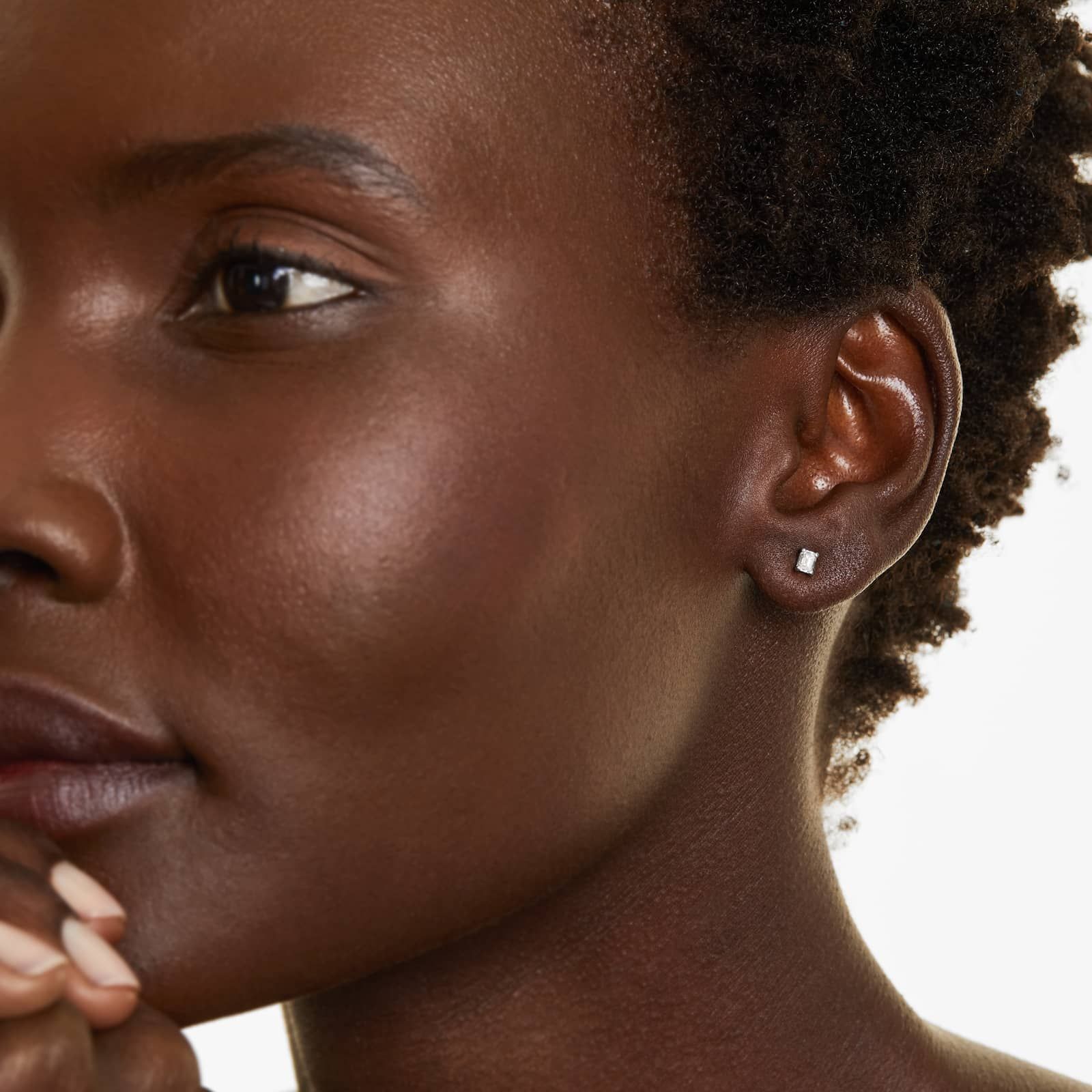 Emerald Cut 0.25 CTW Lab-Grown Diamond Stud Earrings In 14K White Gold