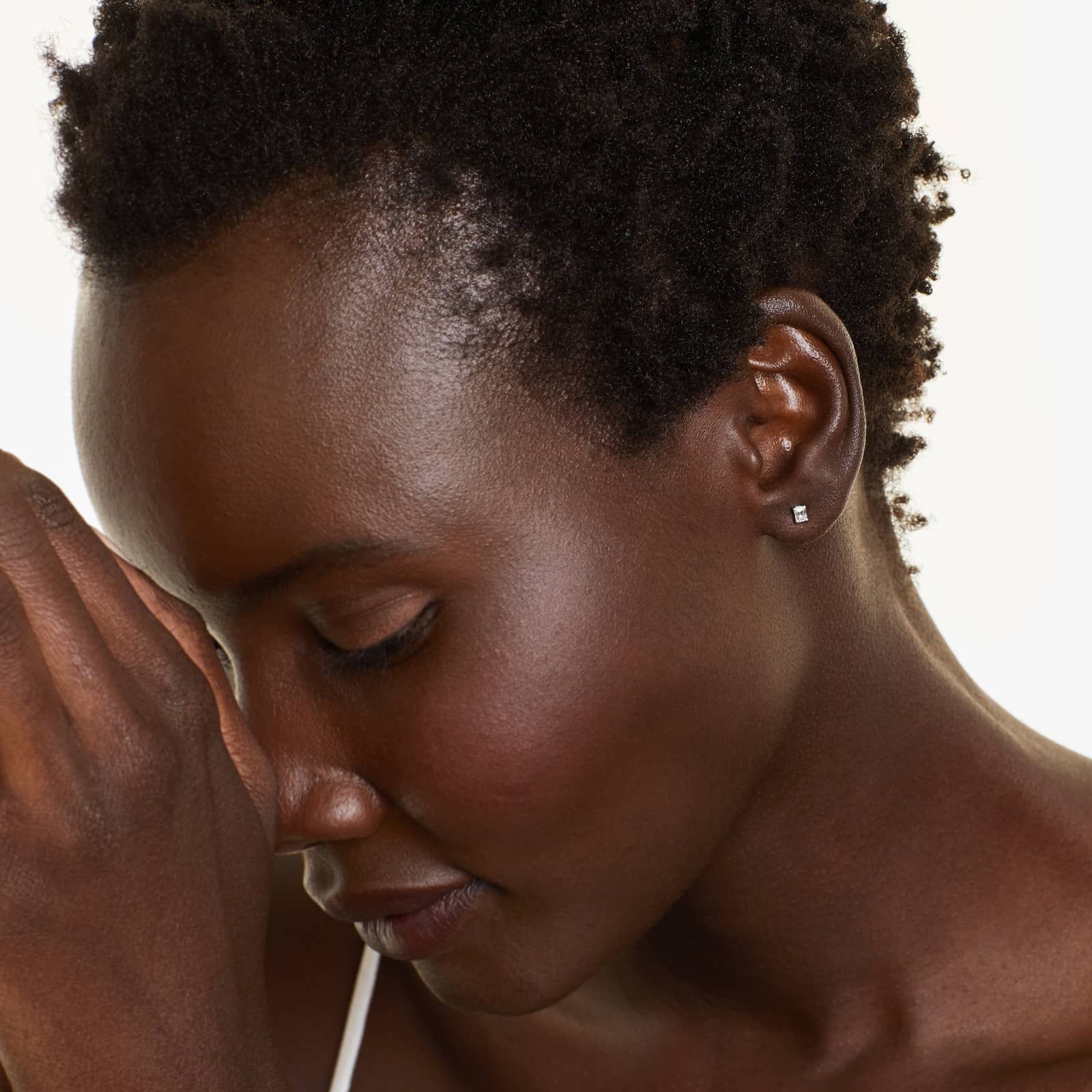 Emerald Cut 0.25 CTW Lab-Grown Diamond Stud Earrings In 14K White Gold