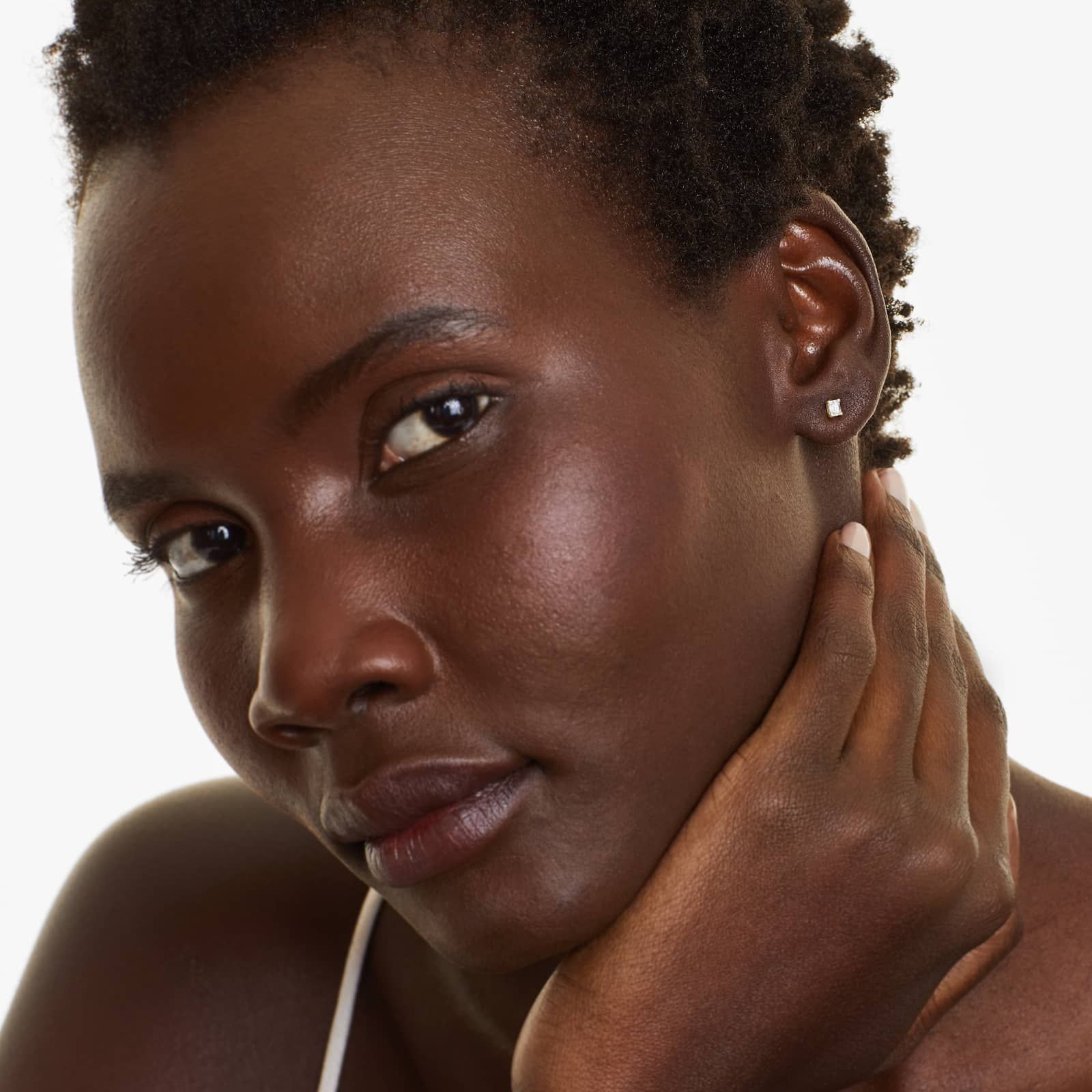 Emerald Cut 0.25 CTW Lab-Grown Diamond Stud Earrings In 14K Yellow Gold