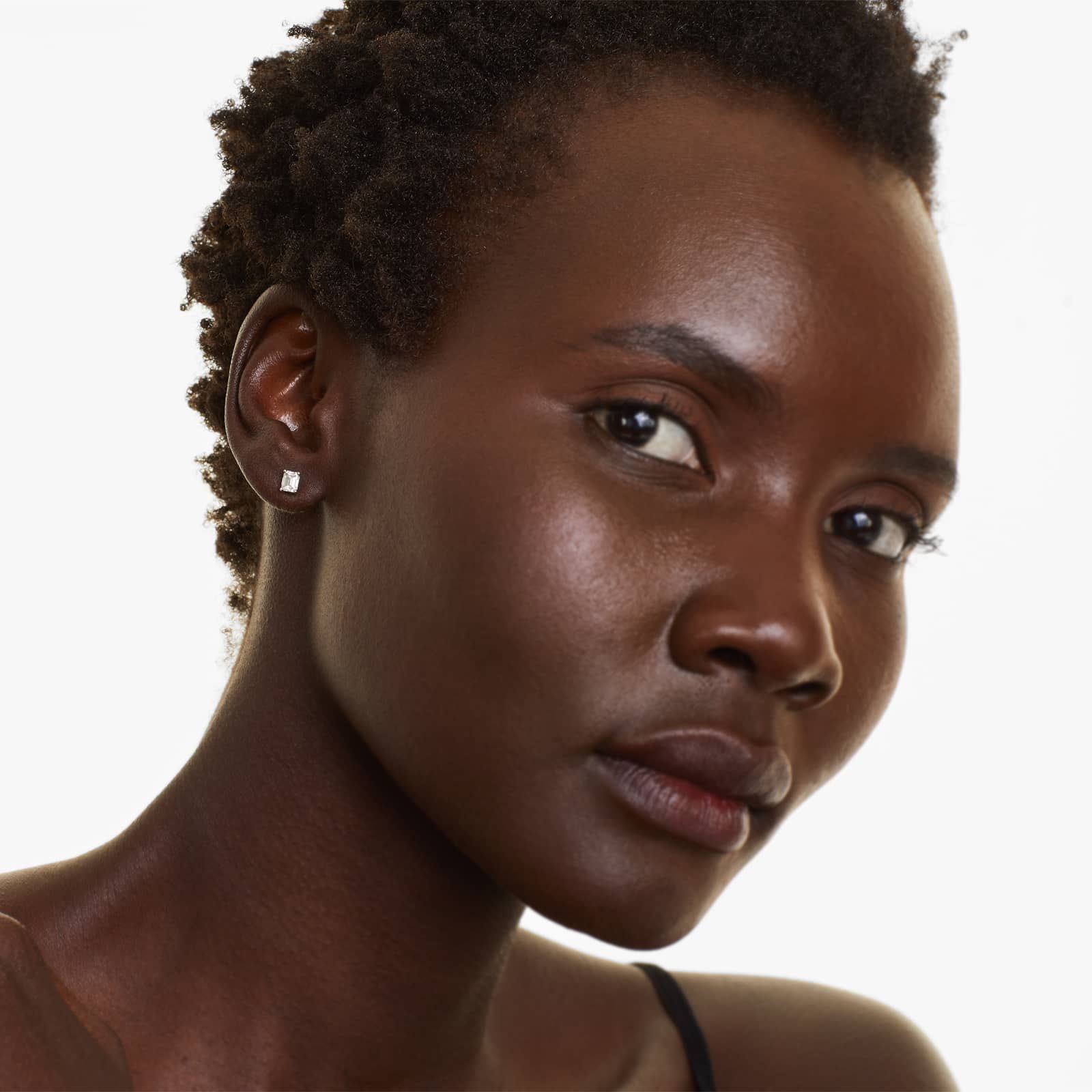 Emerald Cut 0.5 CTW Diamond Stud Earrings In Platinum