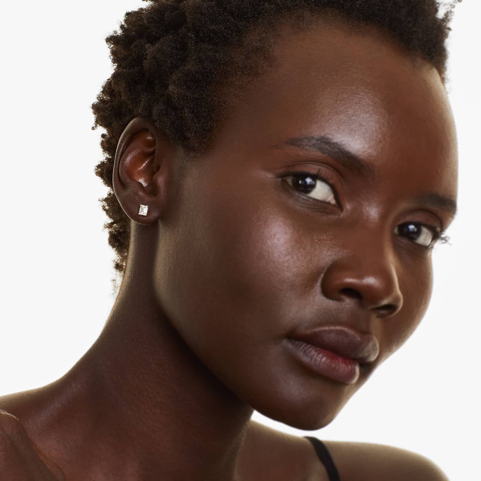 Emerald Cut 0.5 CTW Diamond Stud Earrings In 14K Yellow Gold