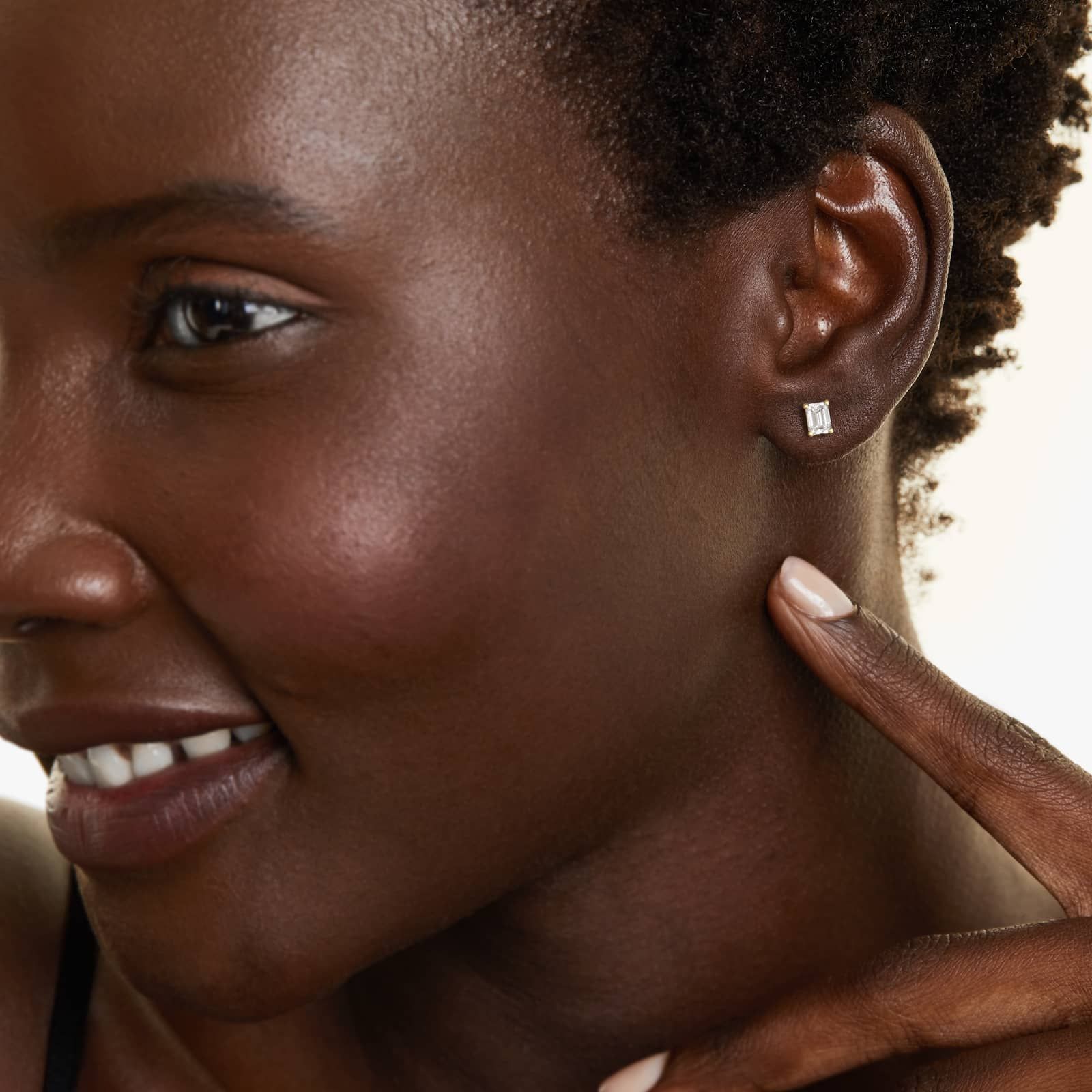 Emerald Cut 0.5 CTW Diamond Stud Earrings In 14K Yellow Gold