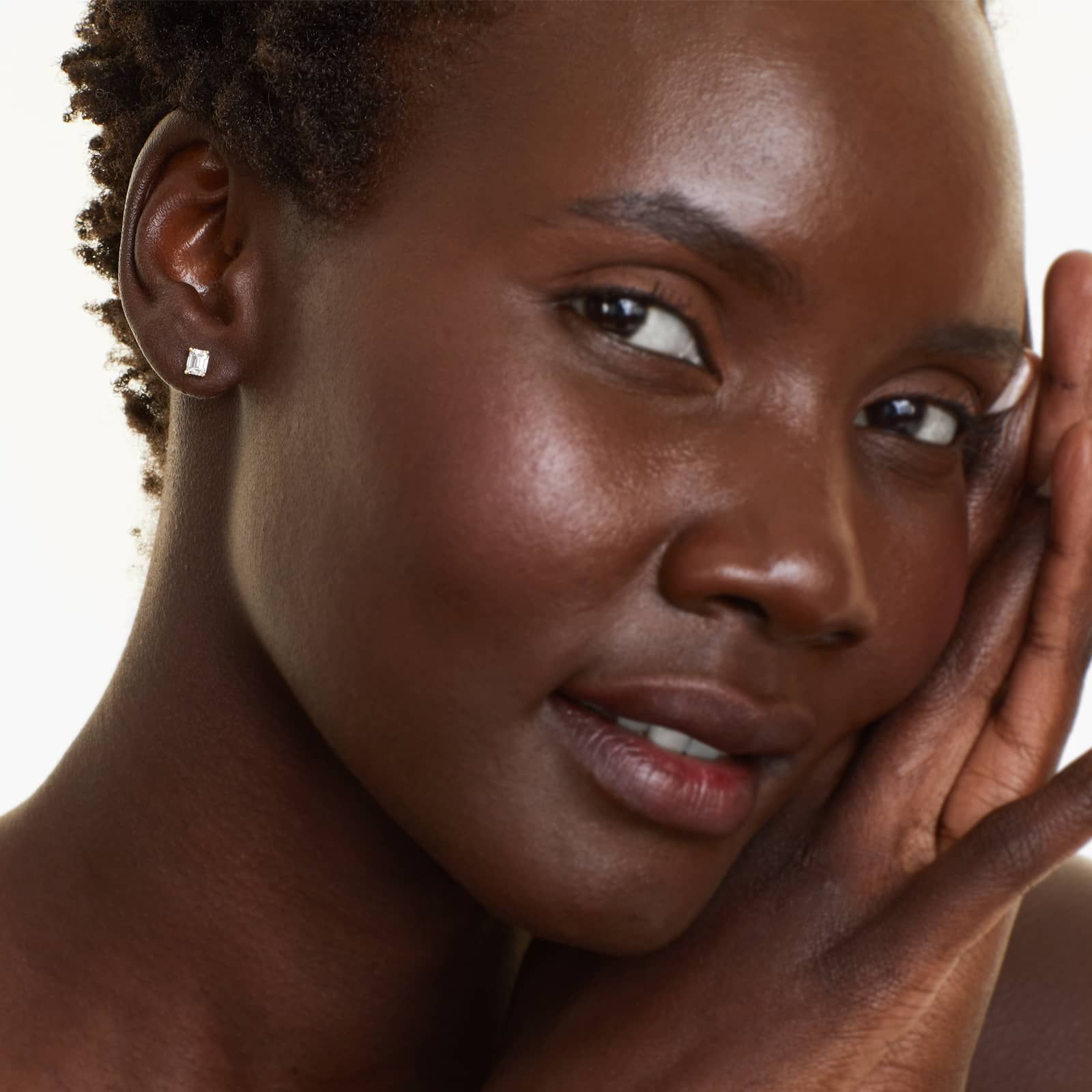 Emerald Cut 0.5 CTW Diamond Stud Earrings In 14K Yellow Gold