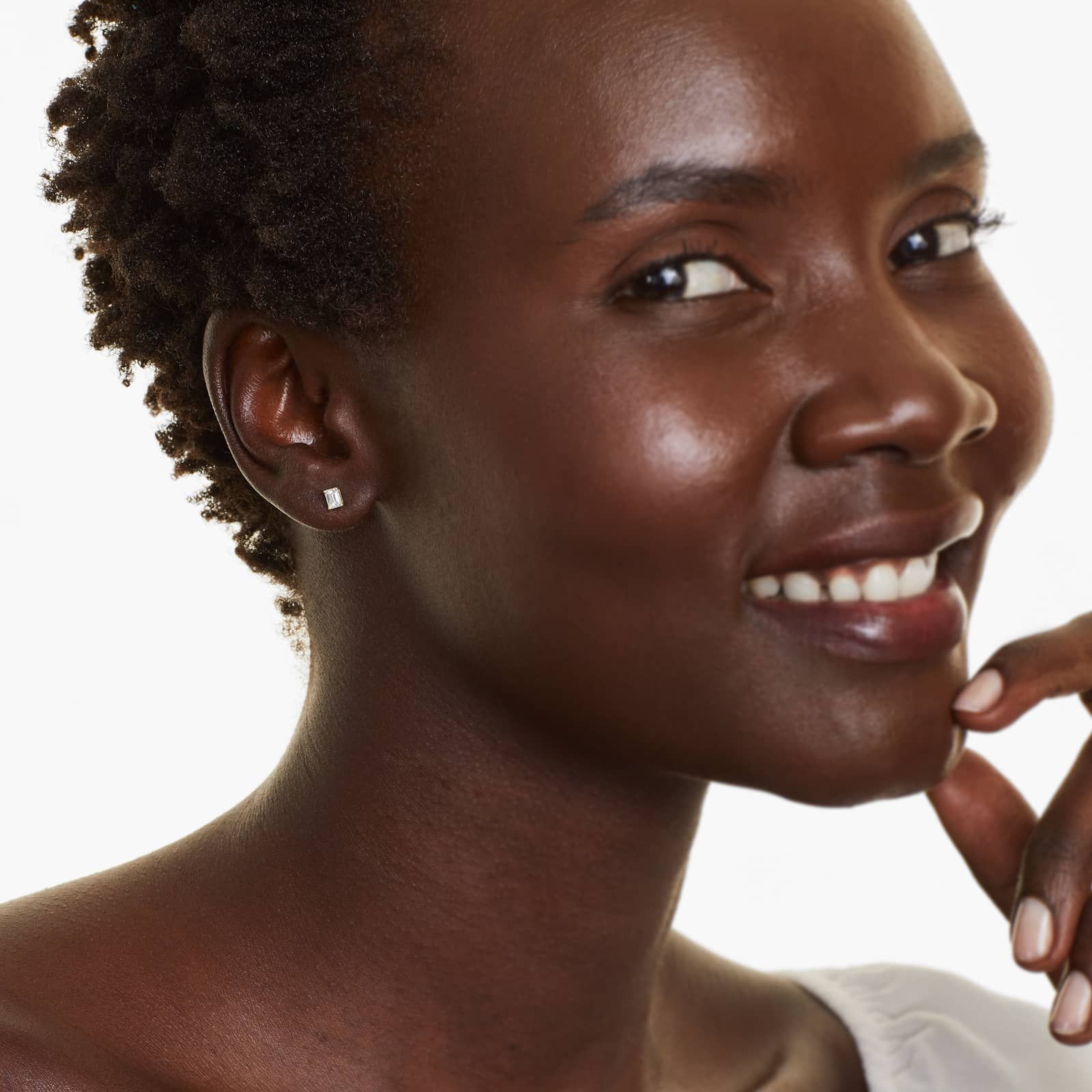 Emerald Cut 0.75 CTW Diamond Stud Earrings In 14K Yellow Gold