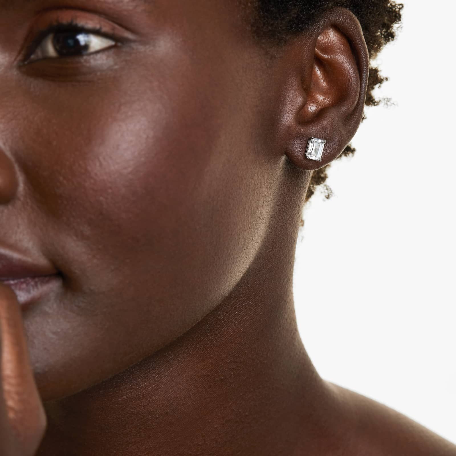 Emerald Cut 2 CTW Lab-Grown Diamond Stud Earrings In 14K White Gold