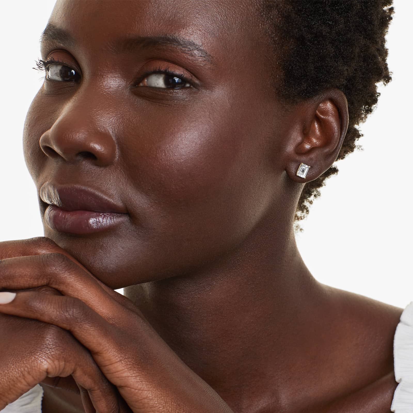 Emerald Cut 2 CTW Lab-Grown Diamond Stud Earrings In 14K Yellow Gold