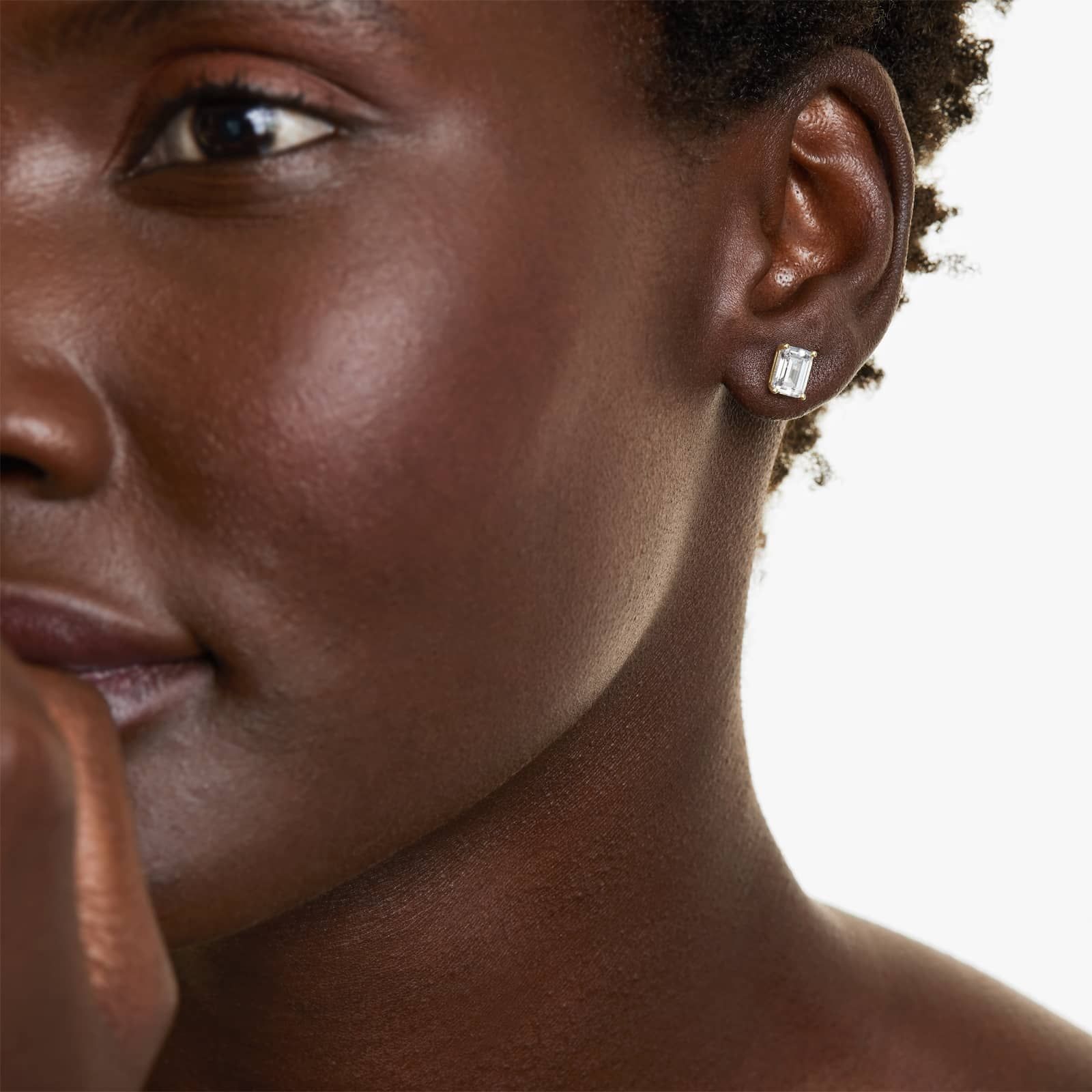 Emerald Cut 2 CTW Lab-Grown Diamond Stud Earrings In 14K Yellow Gold