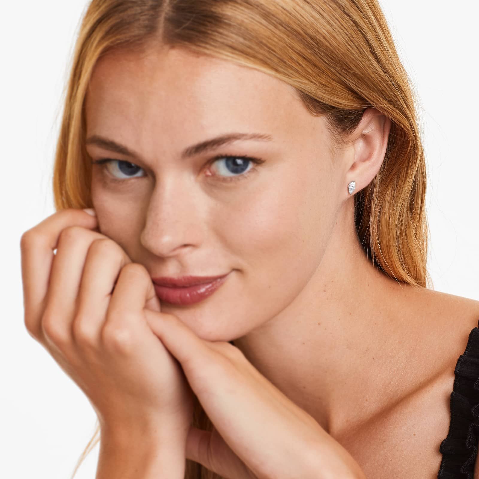 Marquise Cut 0.5 CTW Diamond Stud Earrings In Platinum