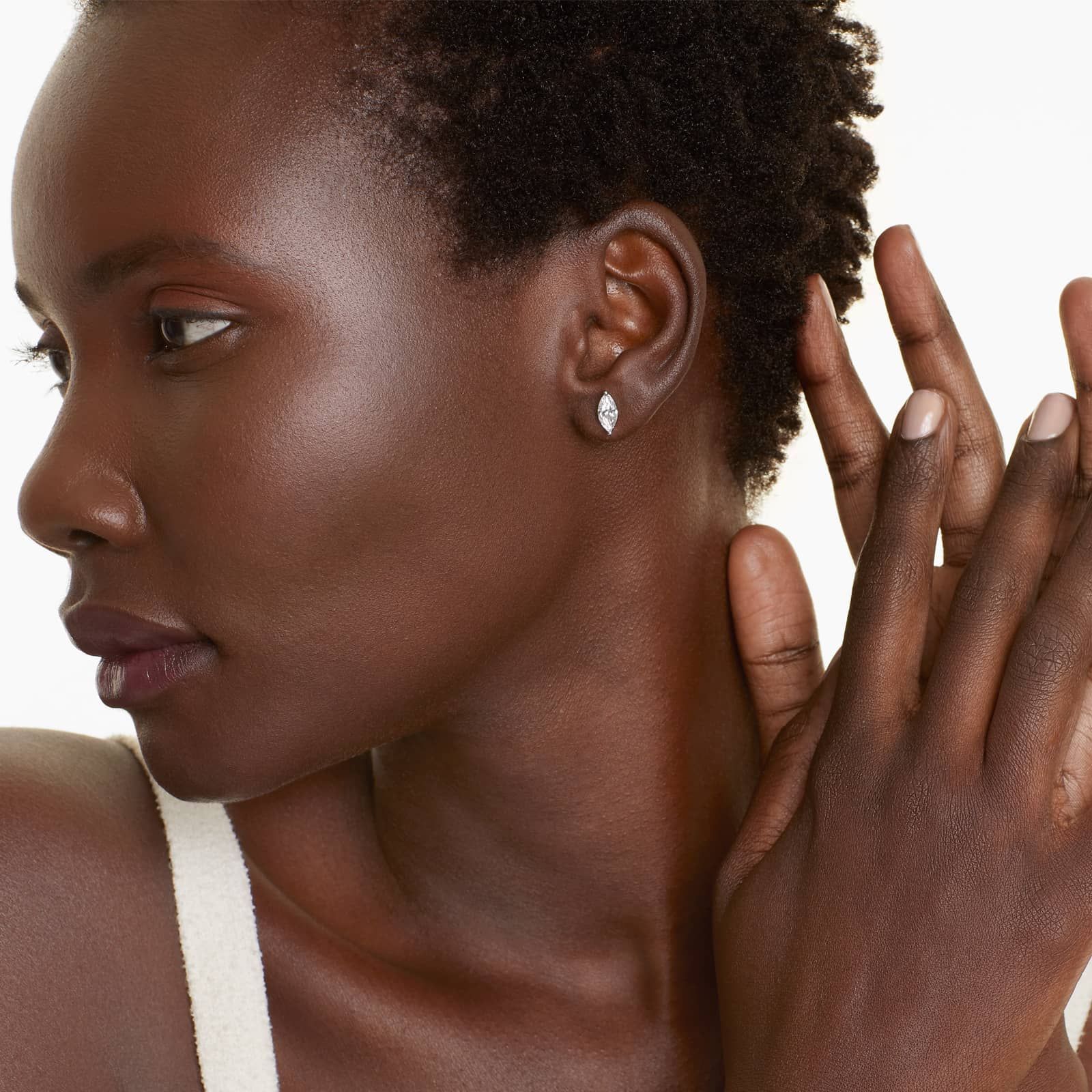 Marquise Cut 2 CTW Diamond Stud Earrings In Platinum